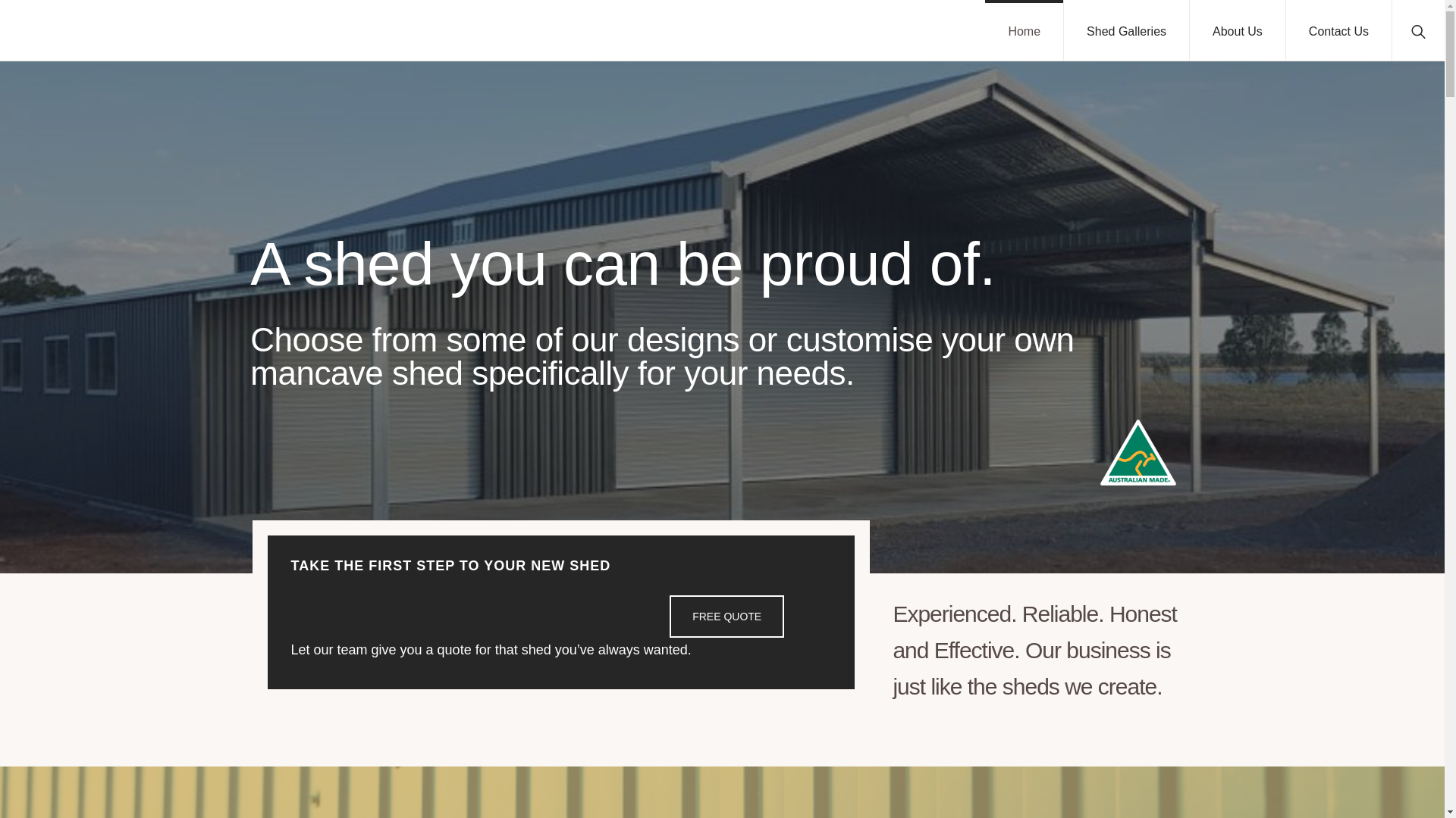 website screenshot of https://mancavesheds.online/