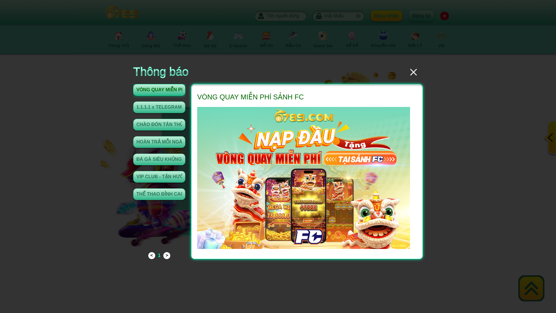 website screenshot of https://vuaga6789.com/