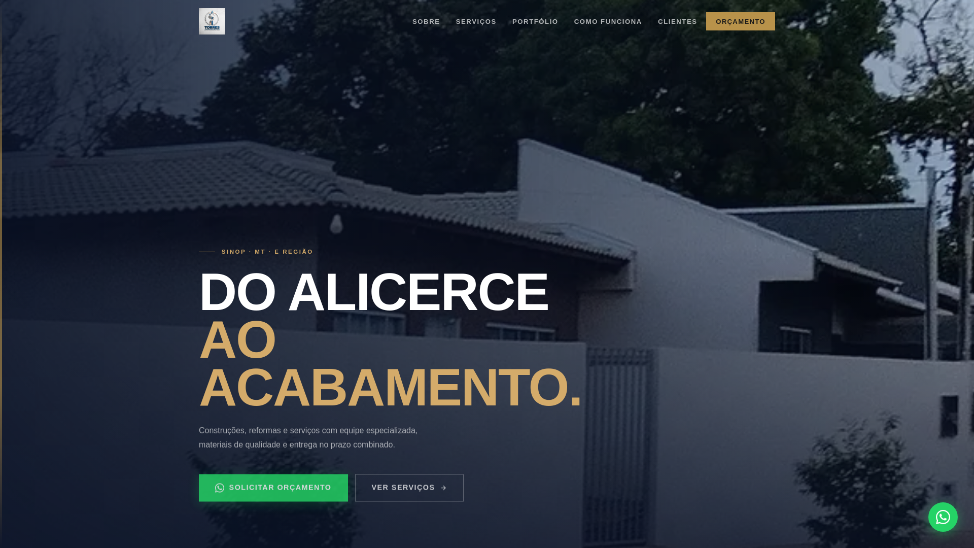 website screenshot of https://torrescontrucao.com.br