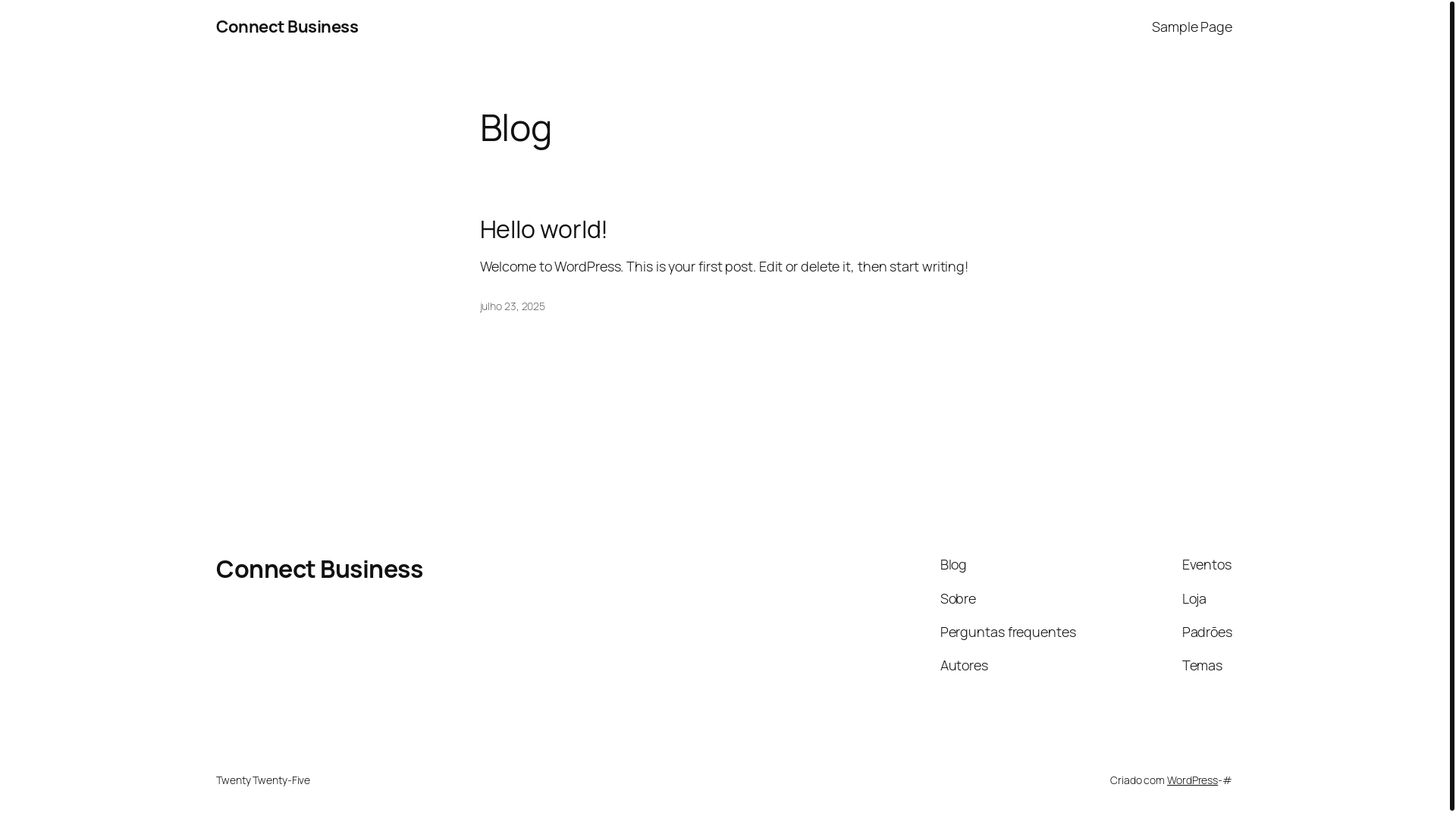 website screenshot of https://connectbusinessclub.com.br/