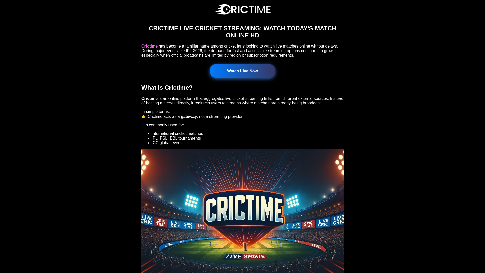 website screenshot of https://crictime-bond.pages.dev/