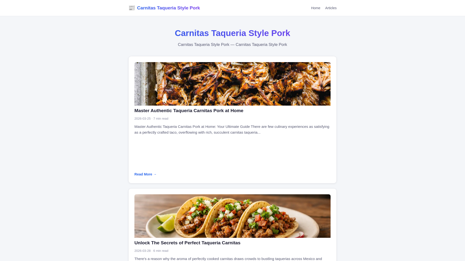 website screenshot of https://carnitas-taqueria-style-pork.pages.dev/