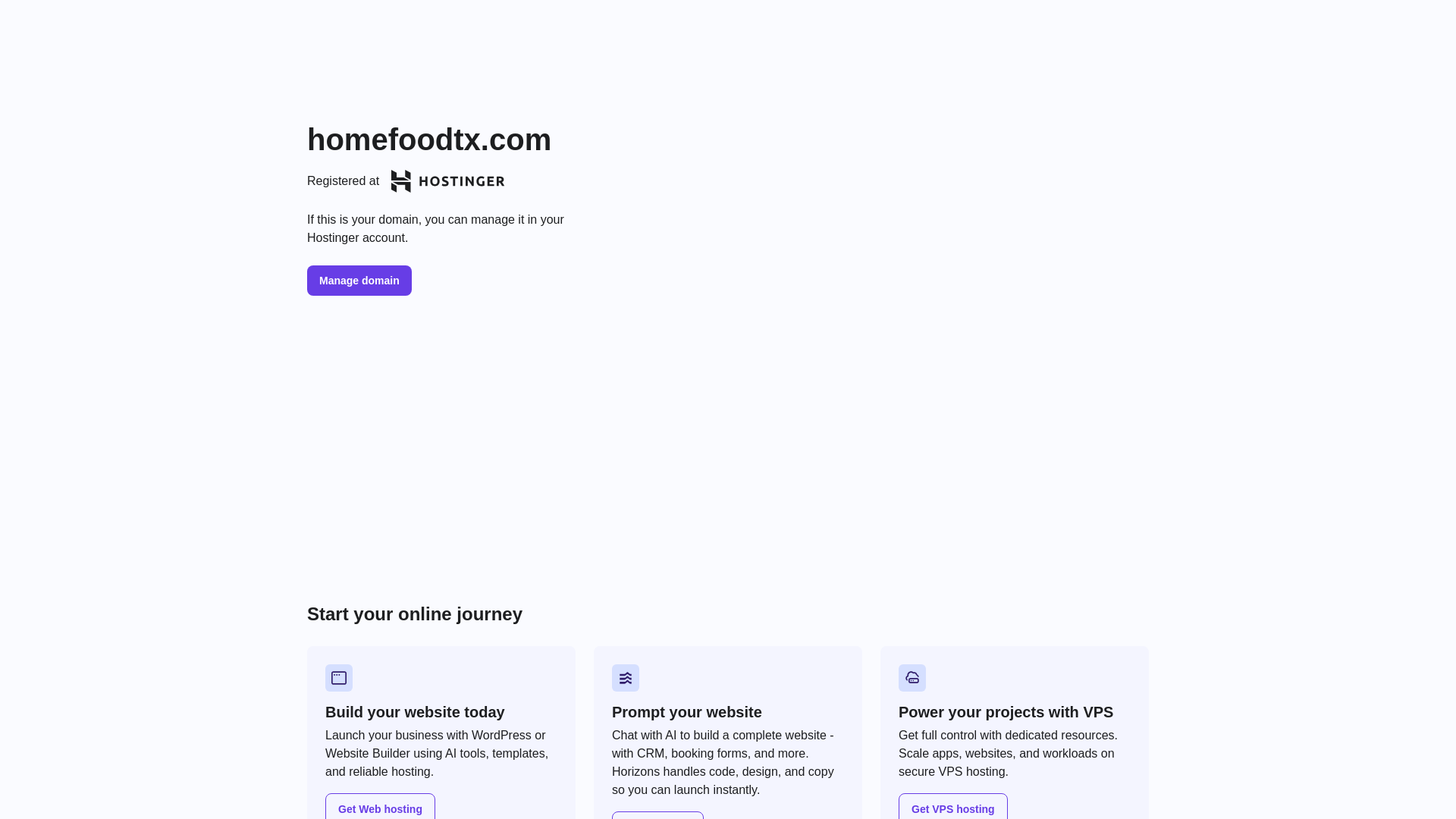 website screenshot of https://homefoodtx.com/