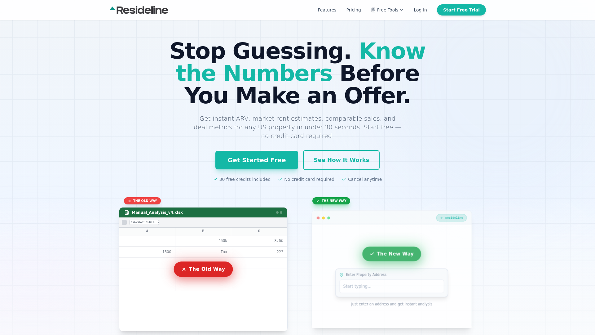website screenshot of https://teamresideline.com