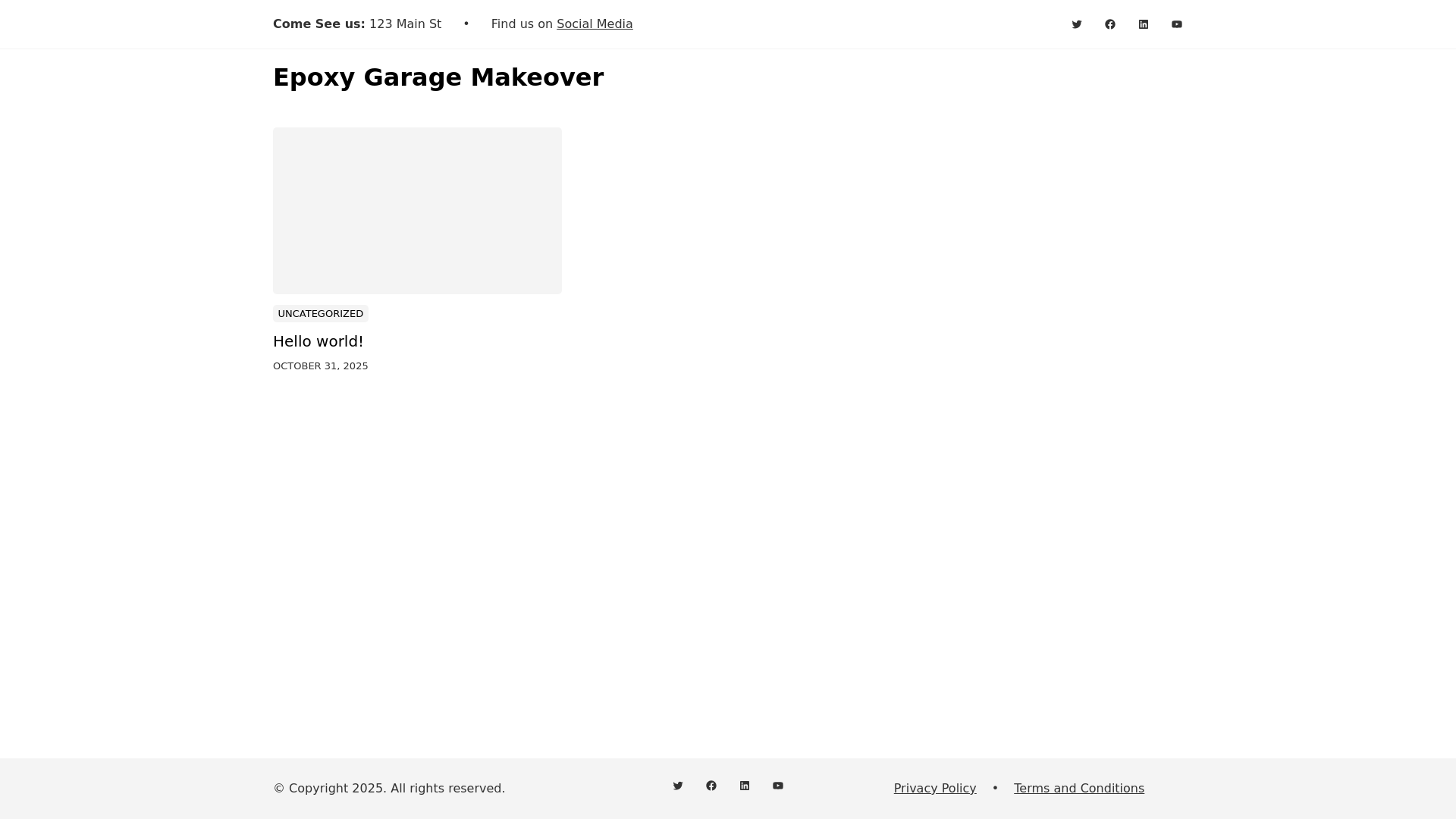 website screenshot of https://epoxygaragemakeover.com/