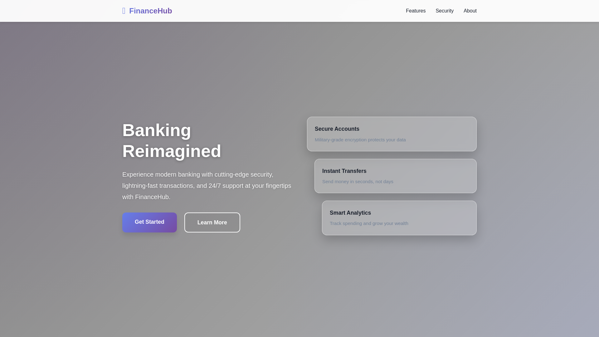 website screenshot of https://finance-hub-online.live/