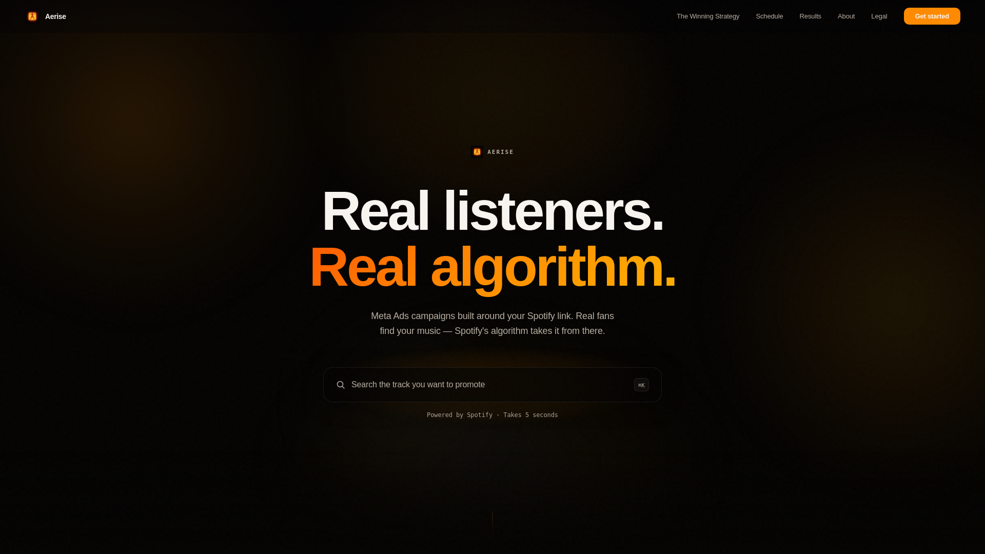 website screenshot of https://aerise.app/