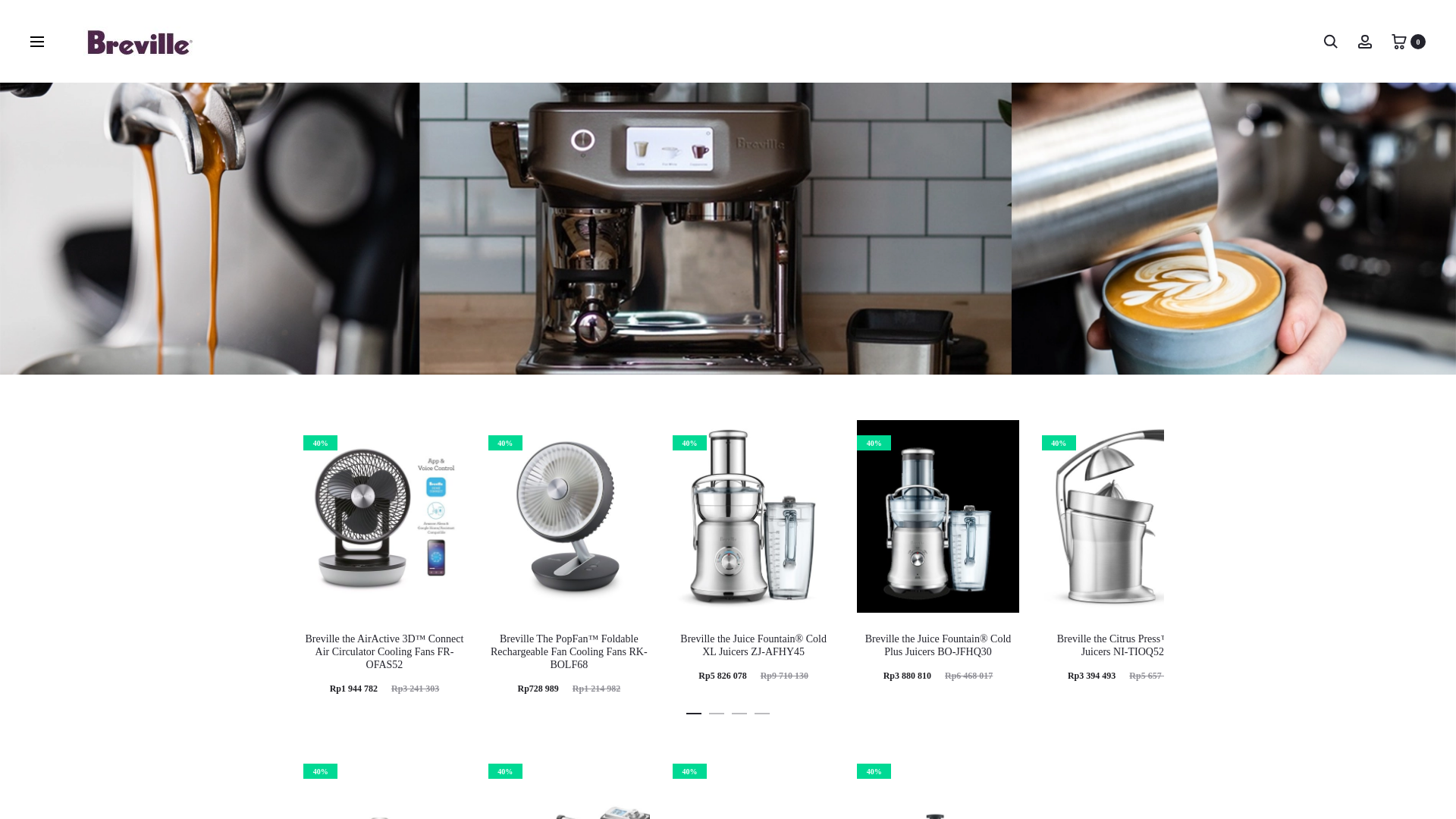 website screenshot of https://brevilleindonesia.com