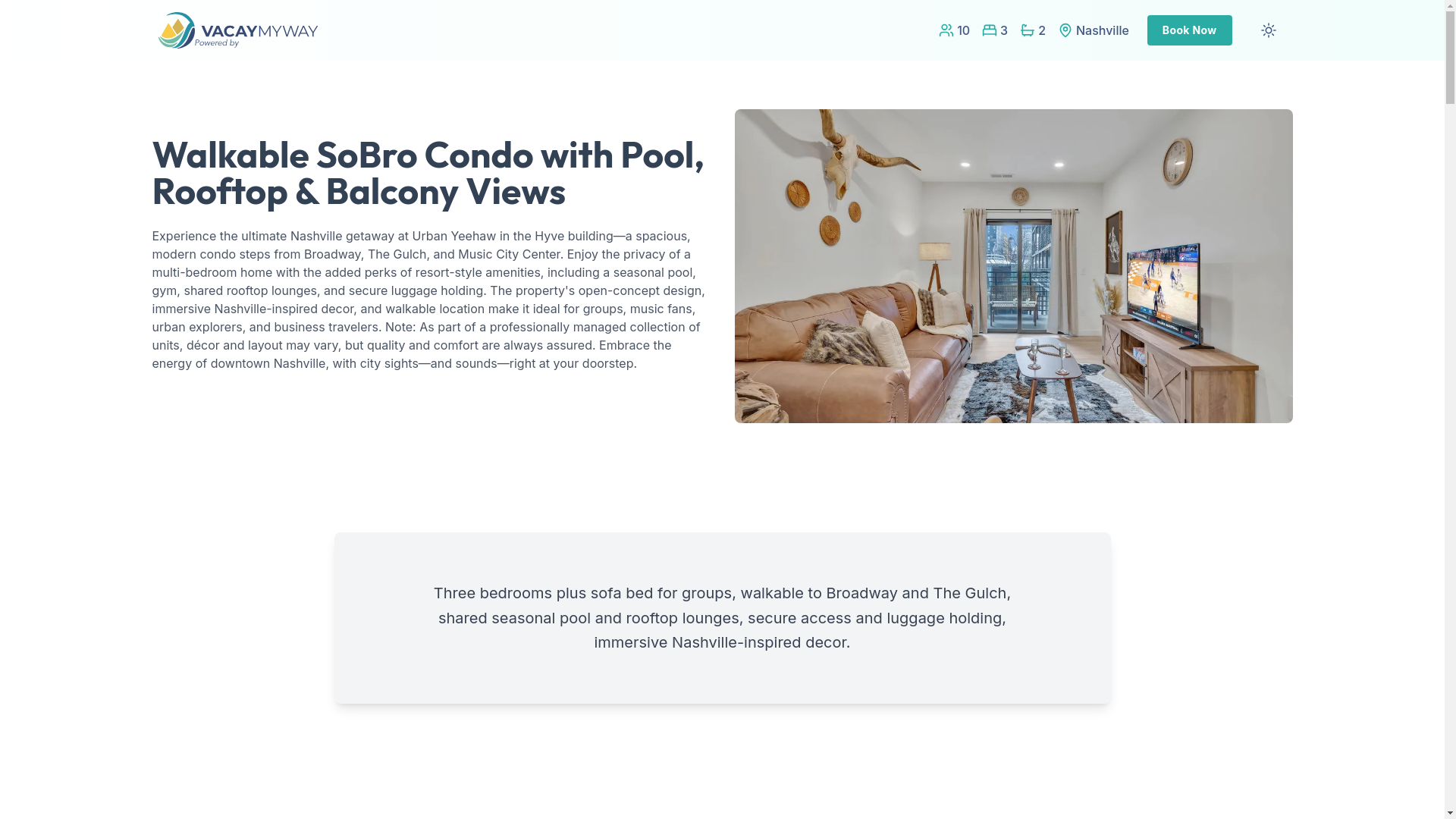 website screenshot of https://buzzcentral.rentals/