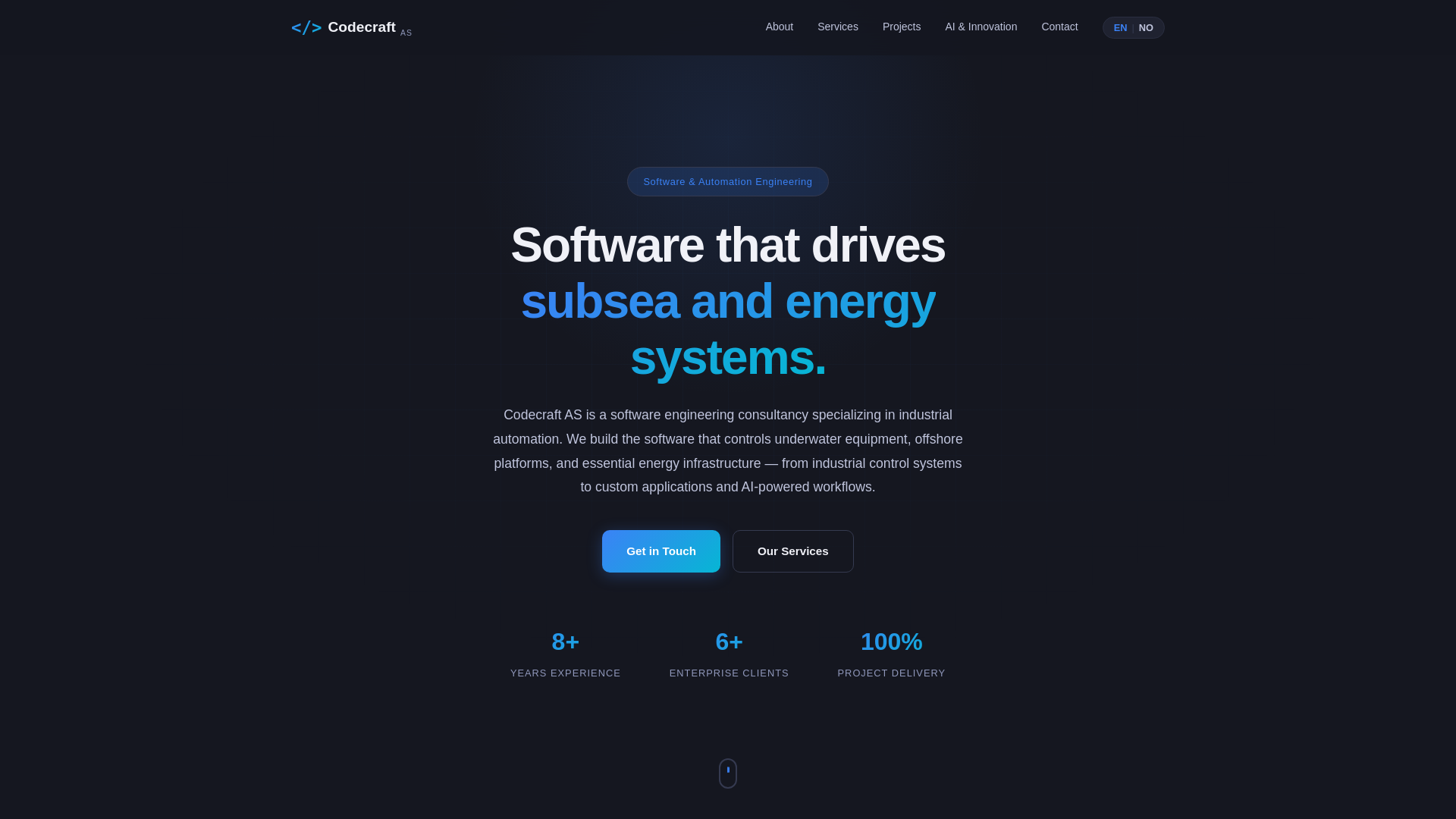 website screenshot of https://codecrafts.cc