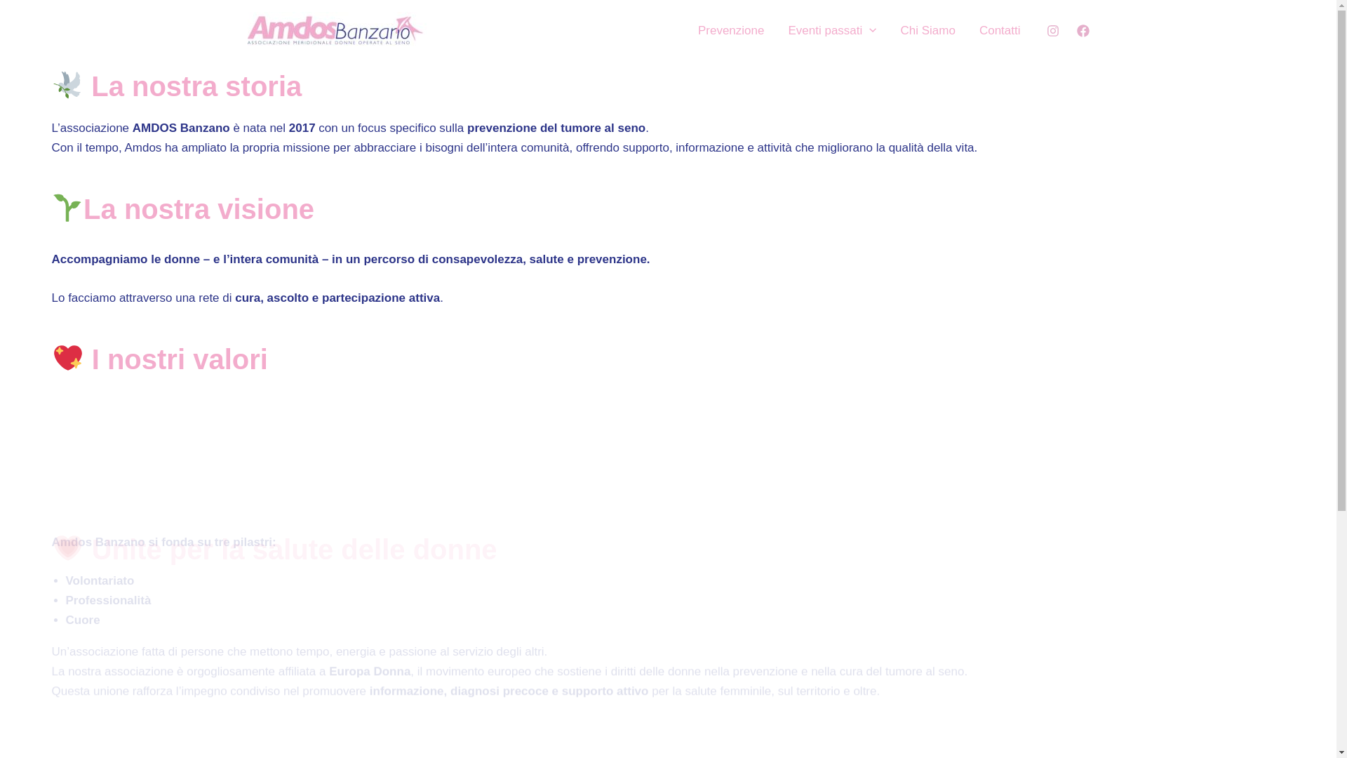 website screenshot of https://amdosbanzano.it/