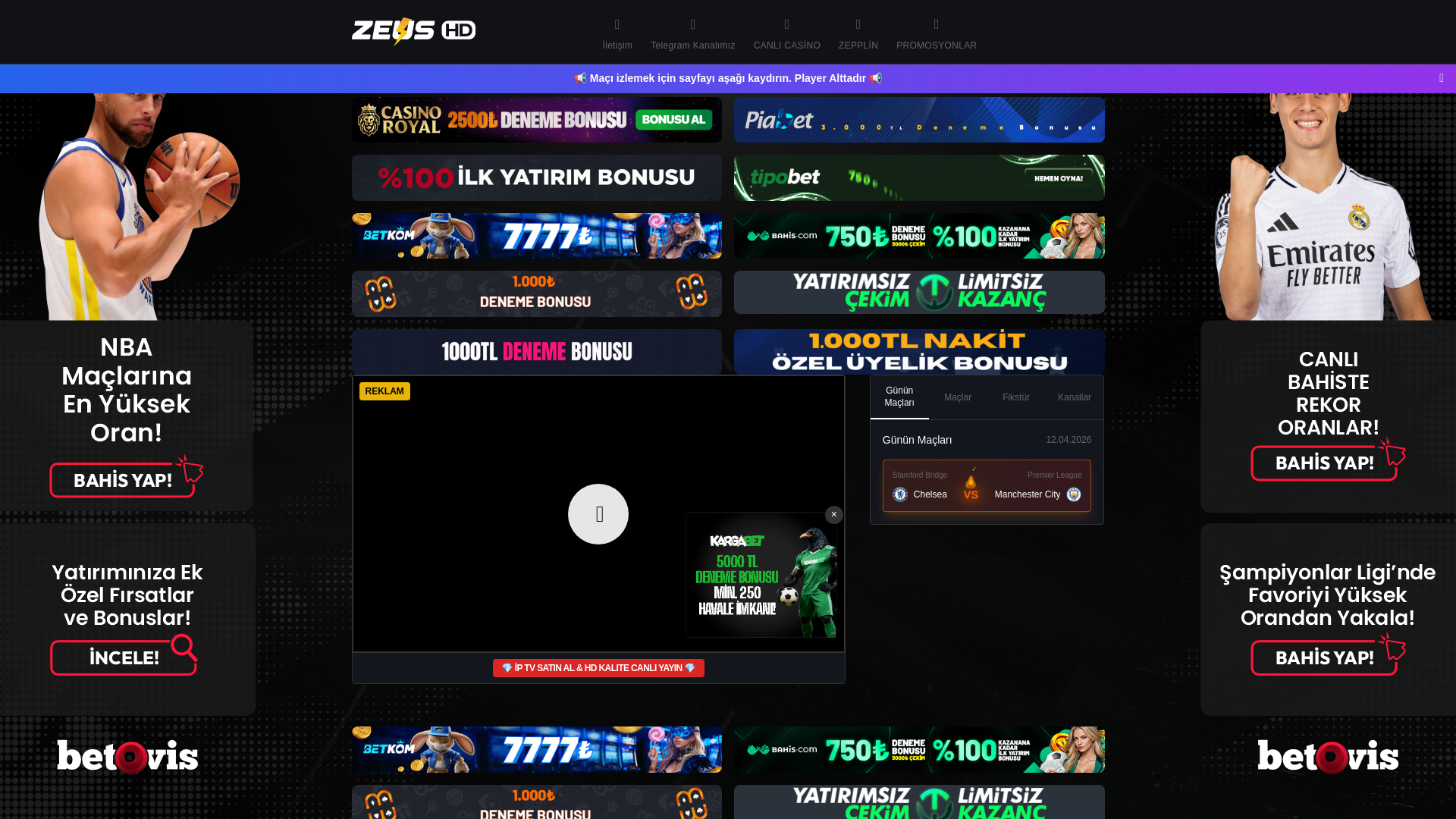 website screenshot of https://zeustv250.vip
