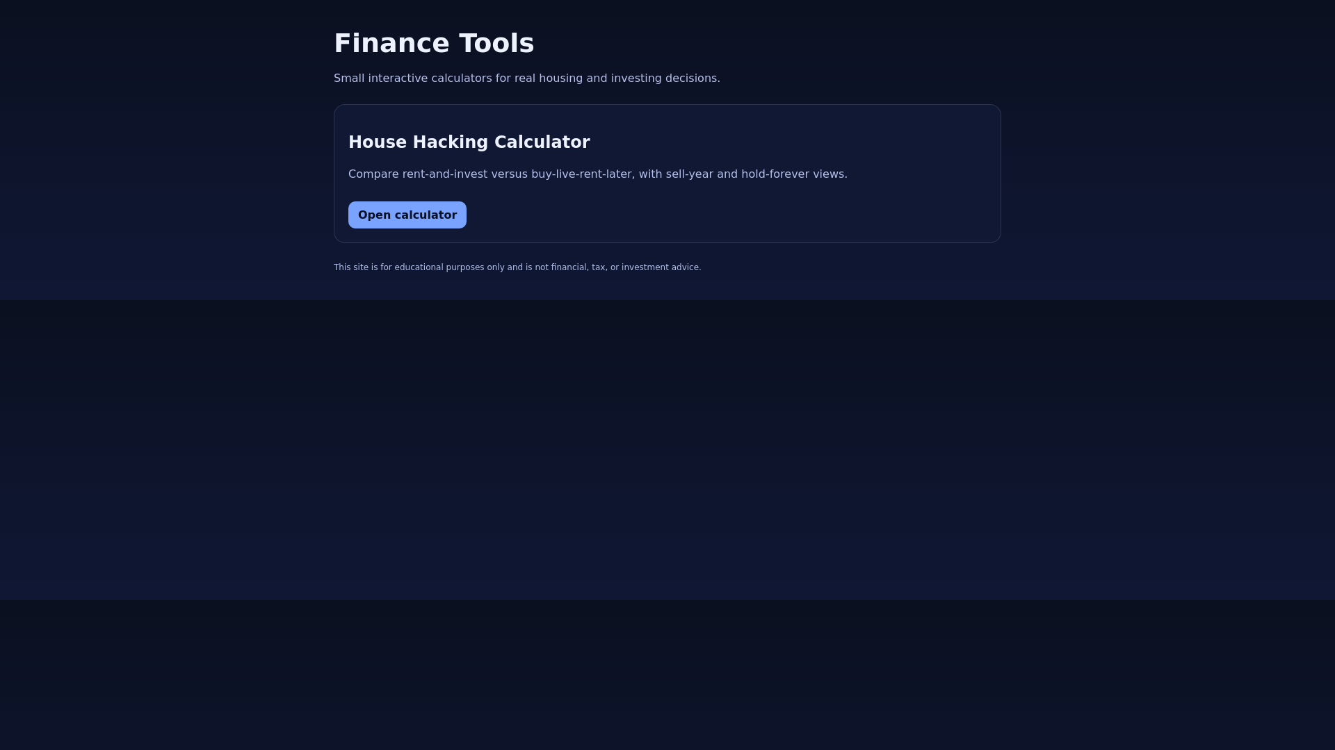 website screenshot of https://financial-web-tools.pages.dev/