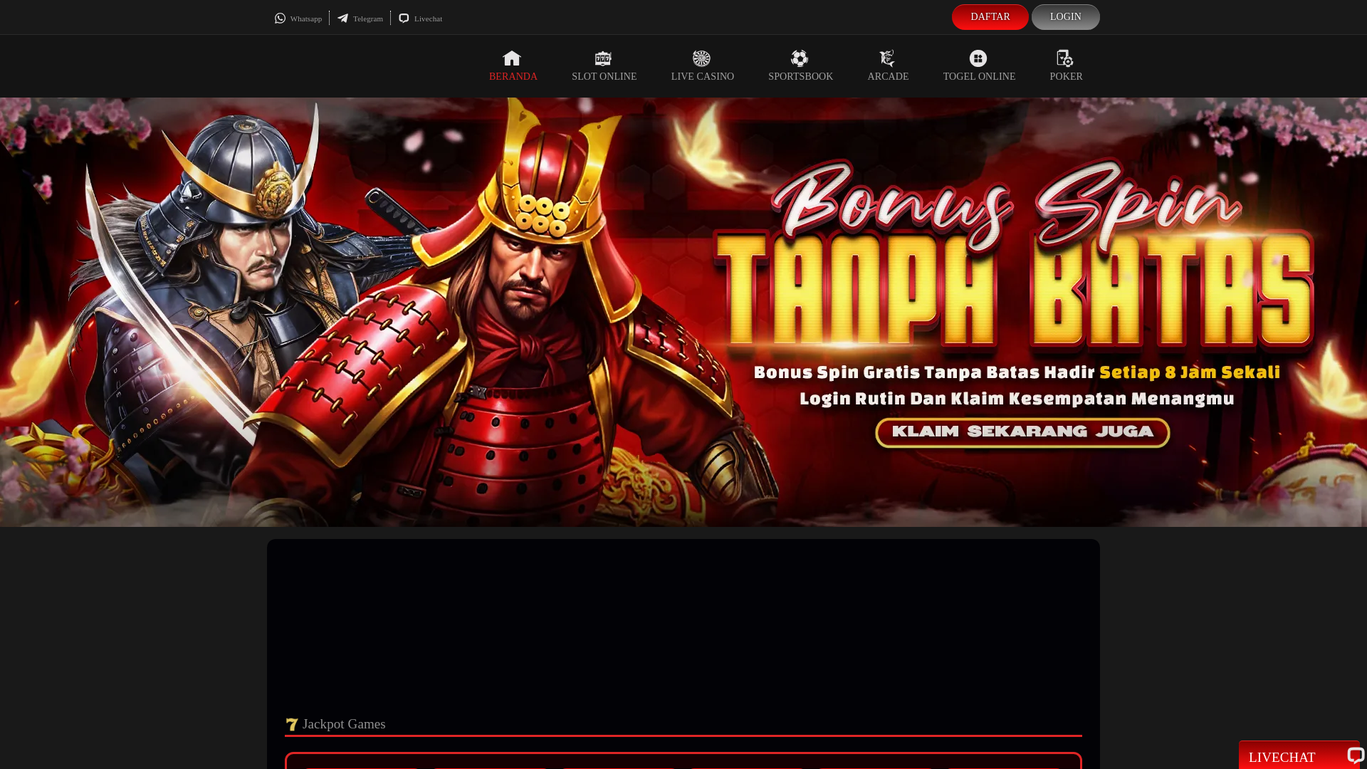 website screenshot of https://rtpgawang88.com/