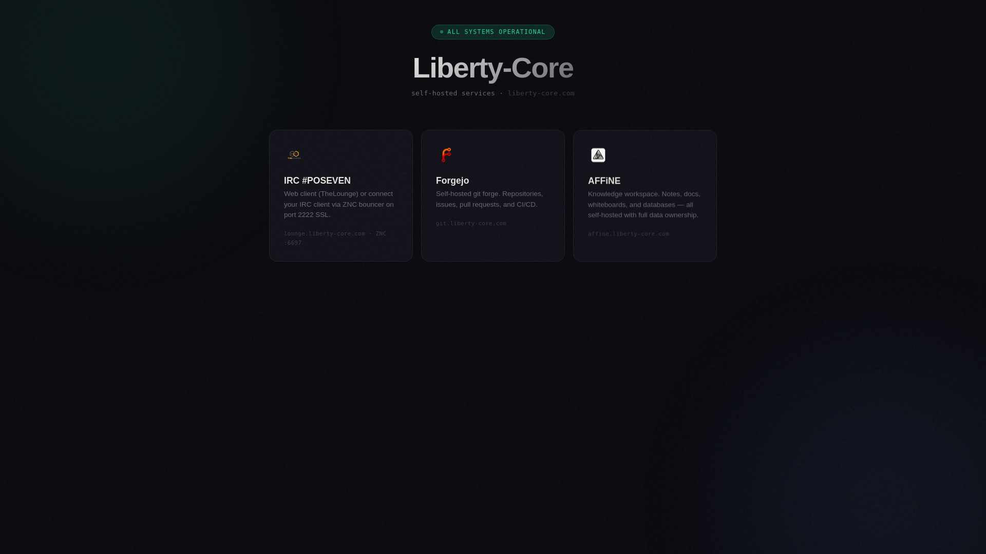 website screenshot of https://liberty-core.com