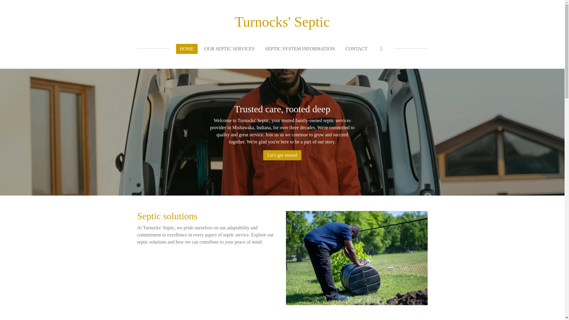 website screenshot of https://turnocks-septic.com/