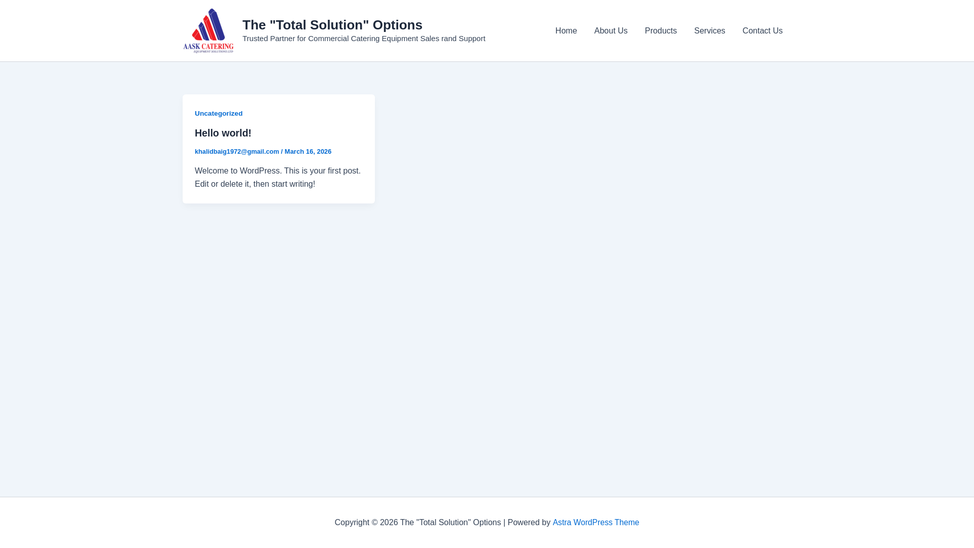 website screenshot of https://aaskcateringequipment.com/