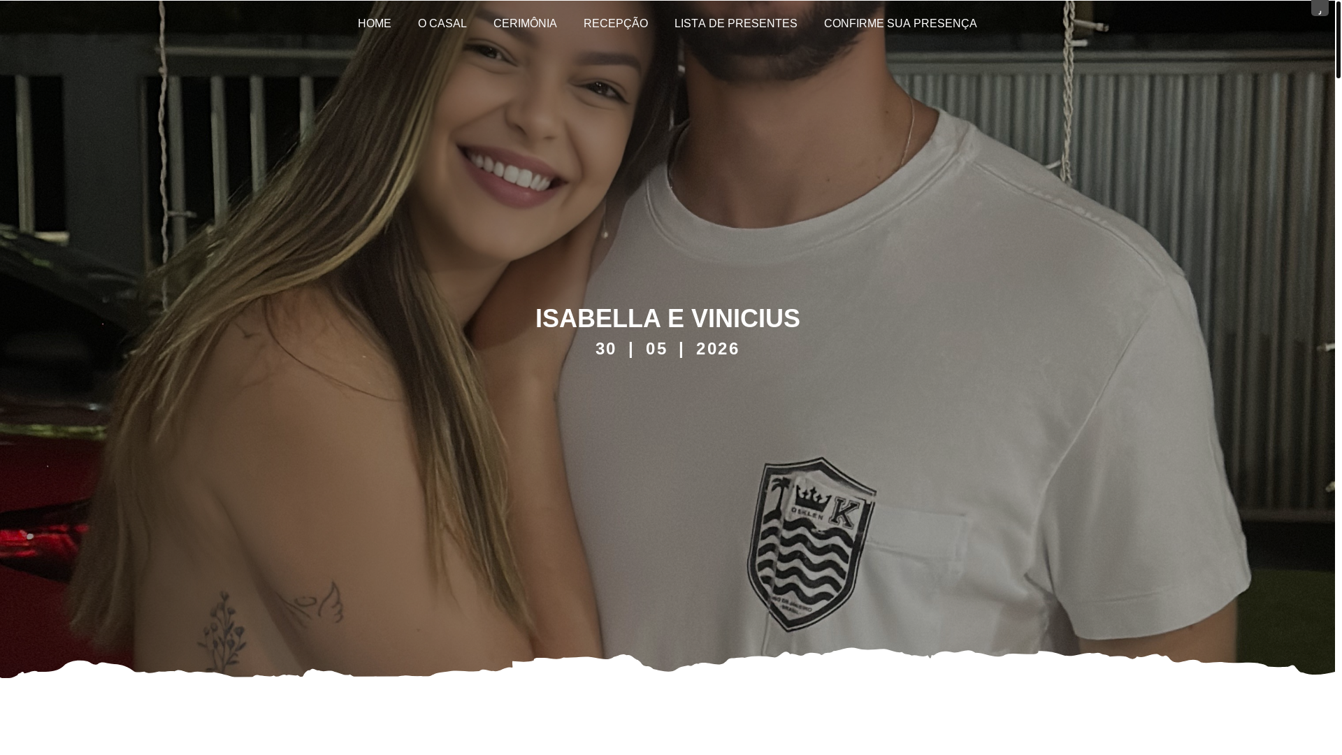 website screenshot of https://isabellaevinicius2026.com.br/