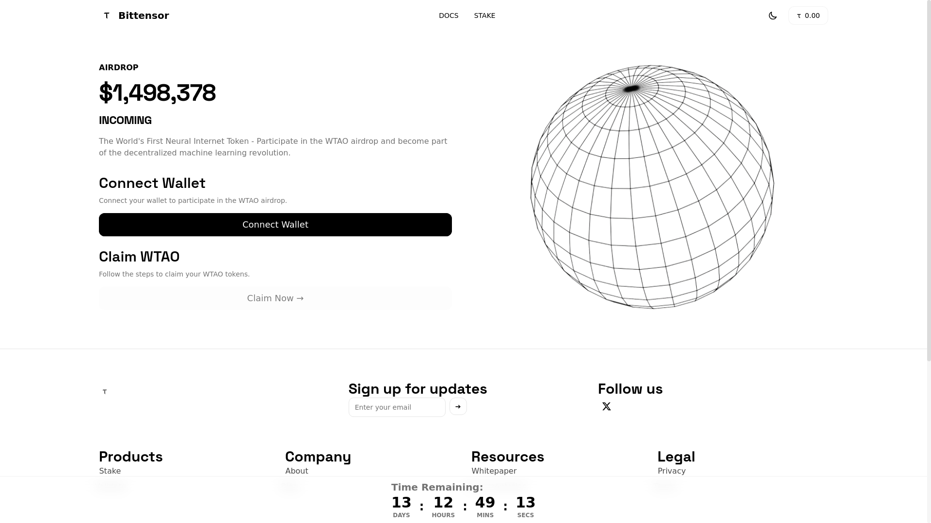 website screenshot of https://the-bittensor.com/