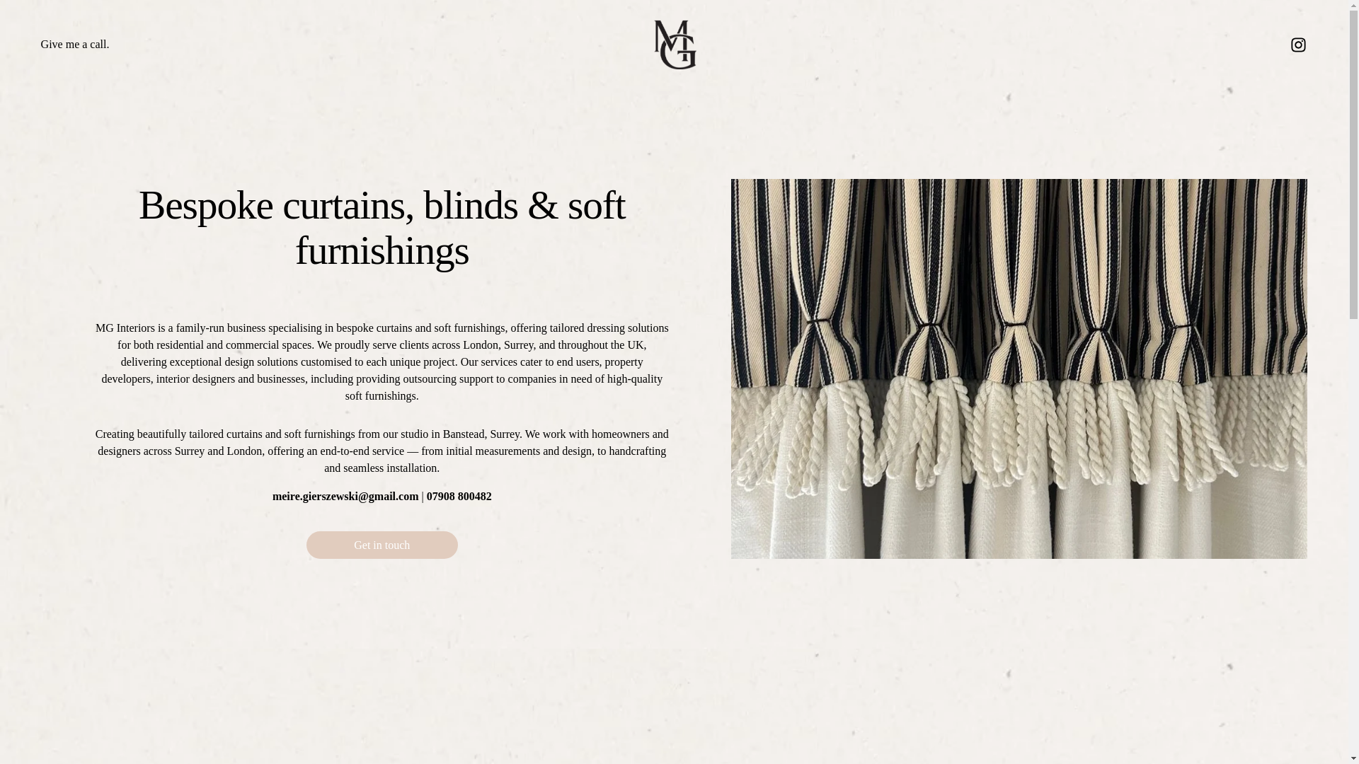 website screenshot of https://meiregierszewski-interiors.com/
