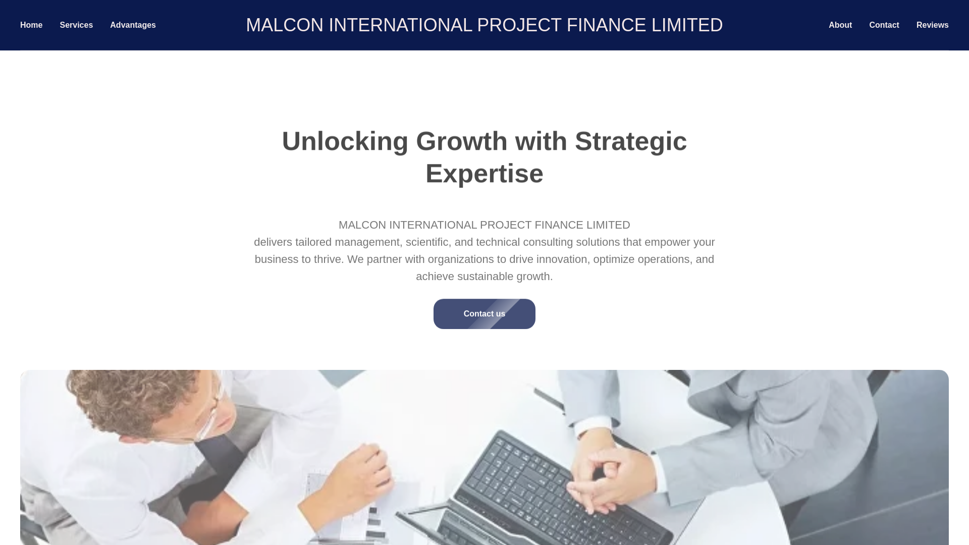 website screenshot of https://malconinternational-projectfinancelimited.com/