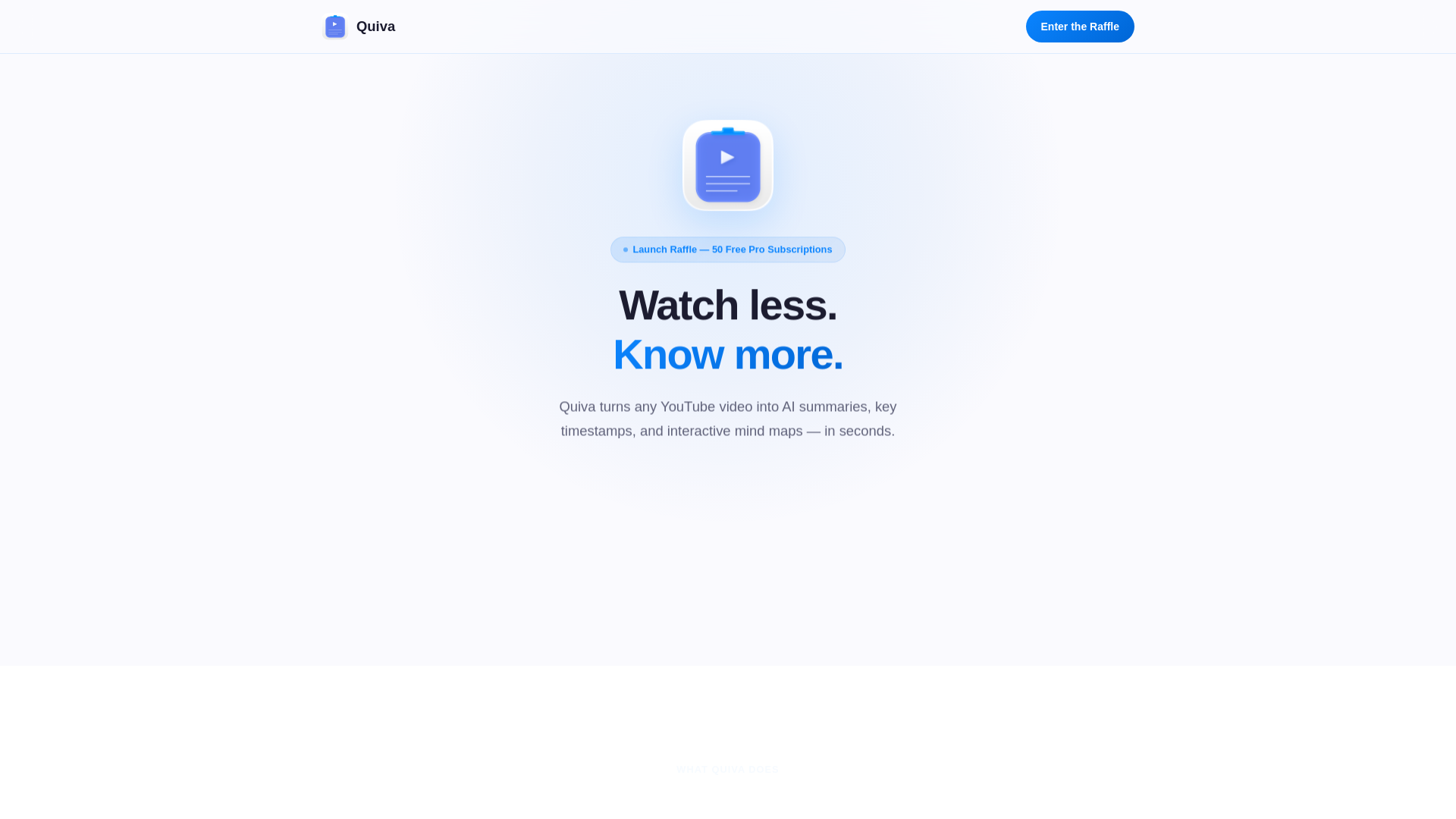 website screenshot of https://getquiva.app/