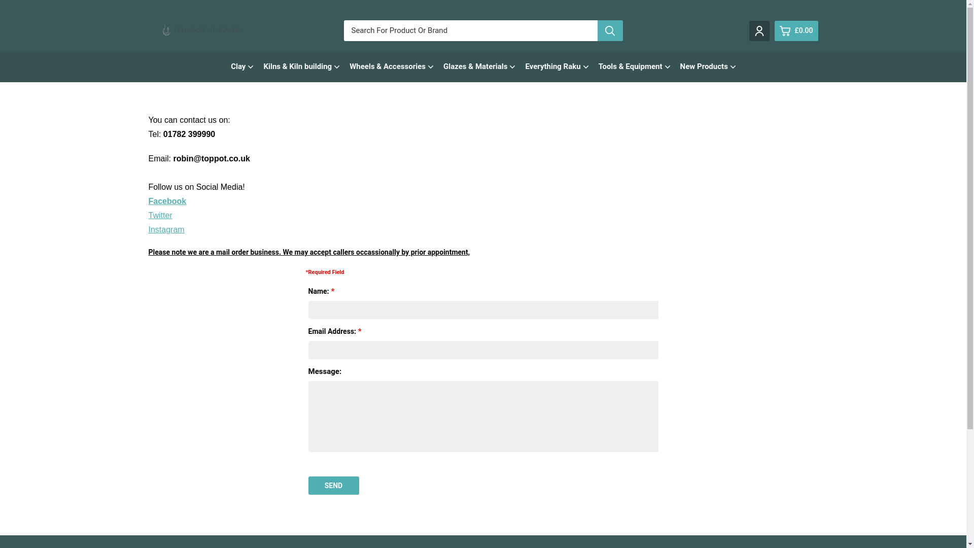 website screenshot of https://www.toppotsupplies.co.uk/contact-2-w.asp