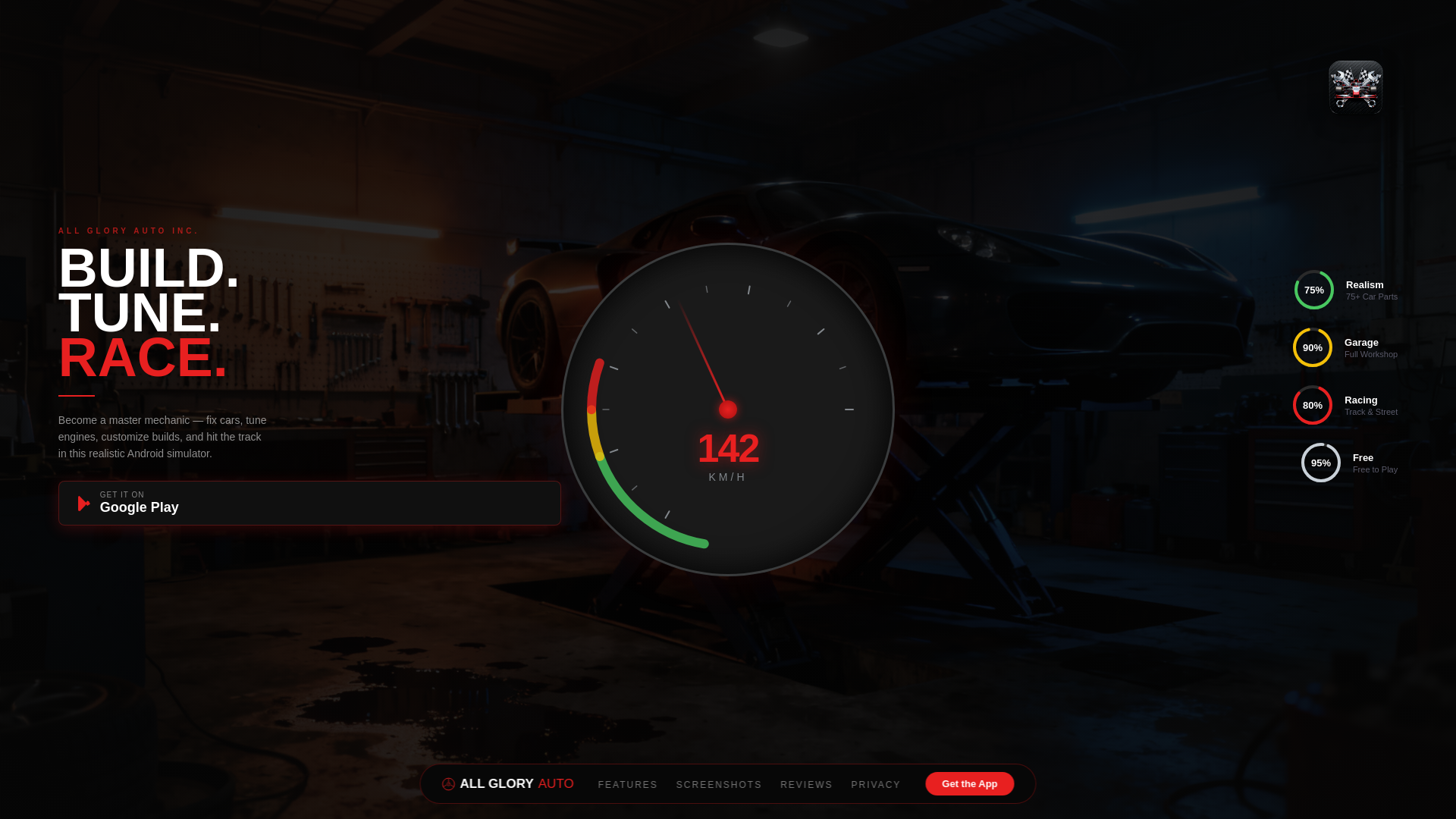 website screenshot of https://allgloryautoinc.com/