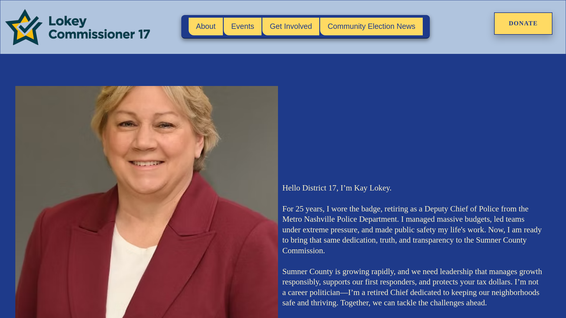 website screenshot of https://lokeyfordistrict17.com