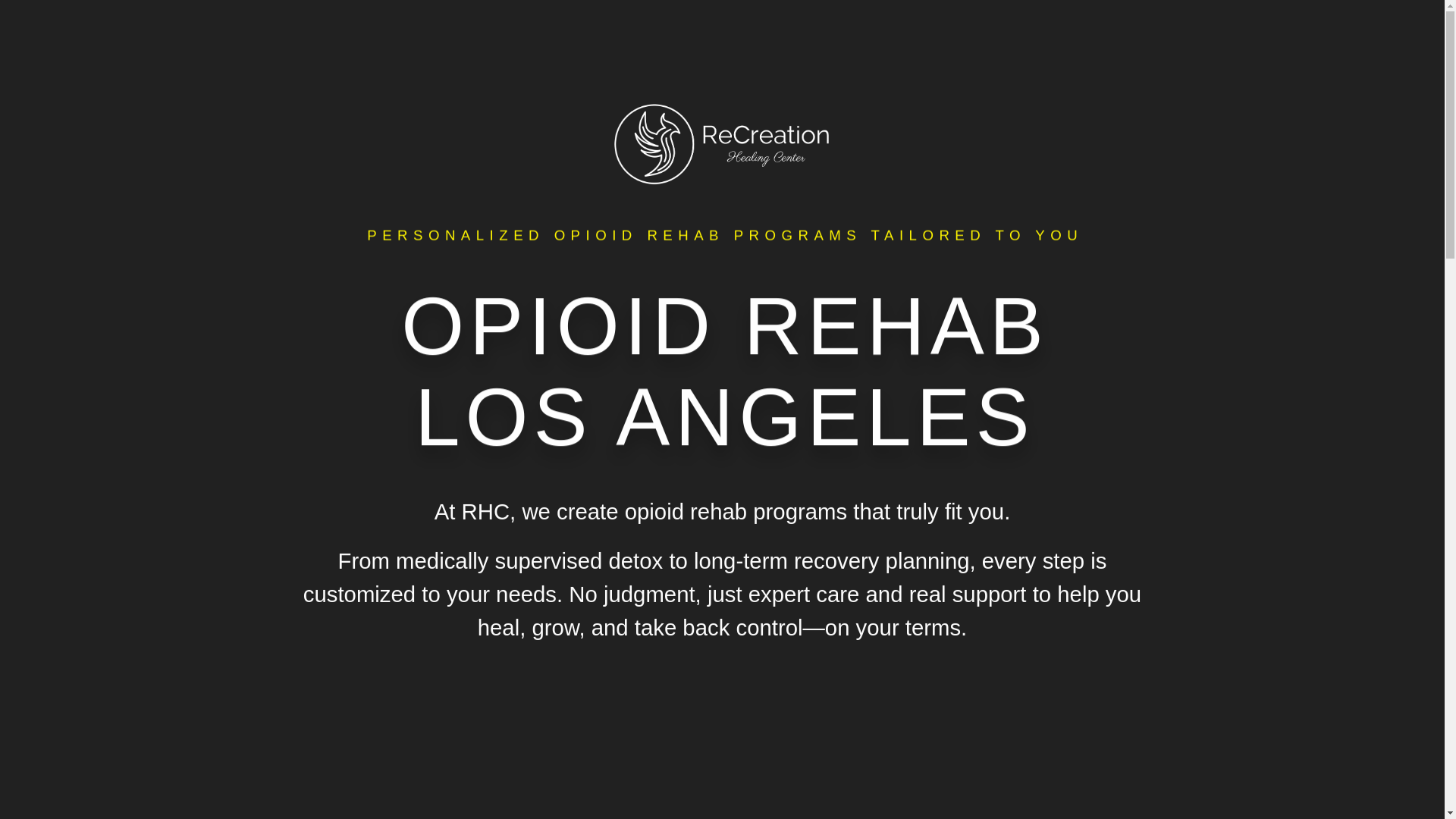 website screenshot of https://opioidrehablosangeles.com/
