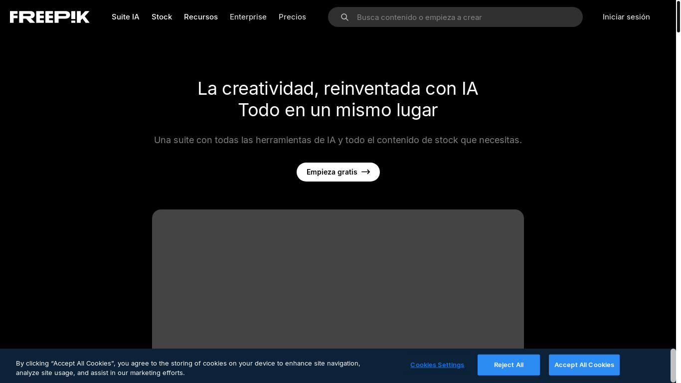 website screenshot of https://freepik.es/