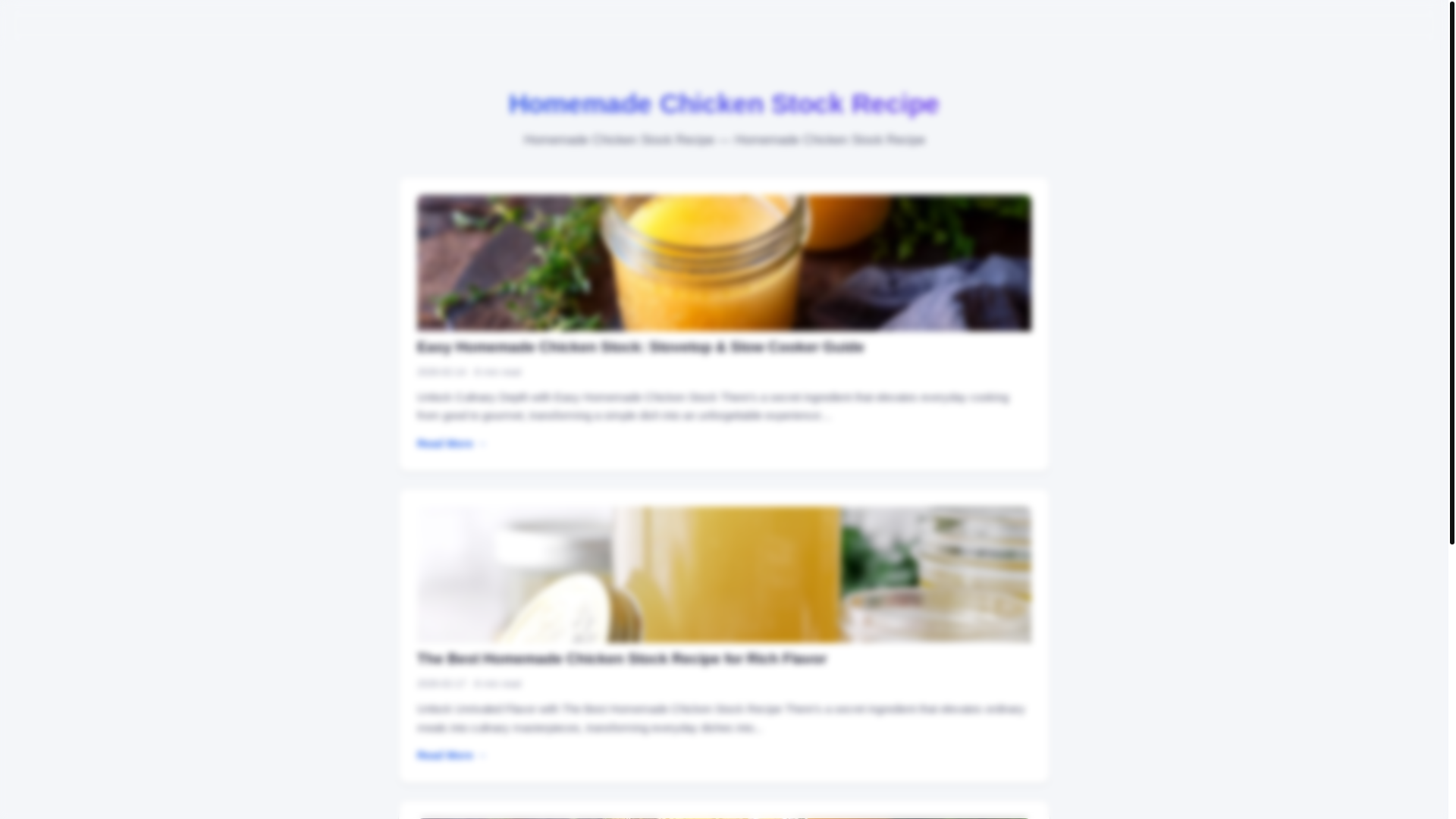 website screenshot of https://homemade-chicken-stock-recipe.pages.dev/