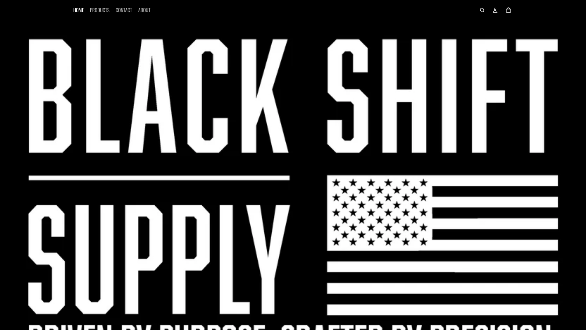 website screenshot of https://blackshiftsupply.com/