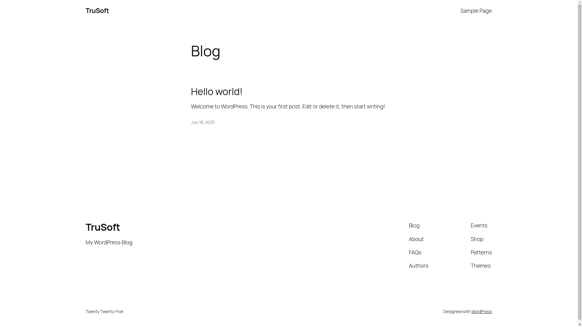 website screenshot of https://trusoft.cl/