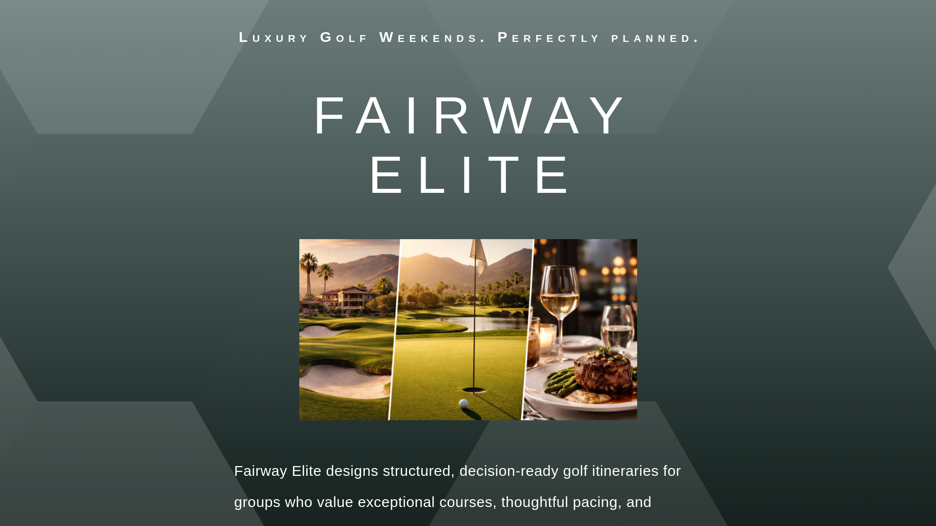 website screenshot of https://fairway-elite.com/