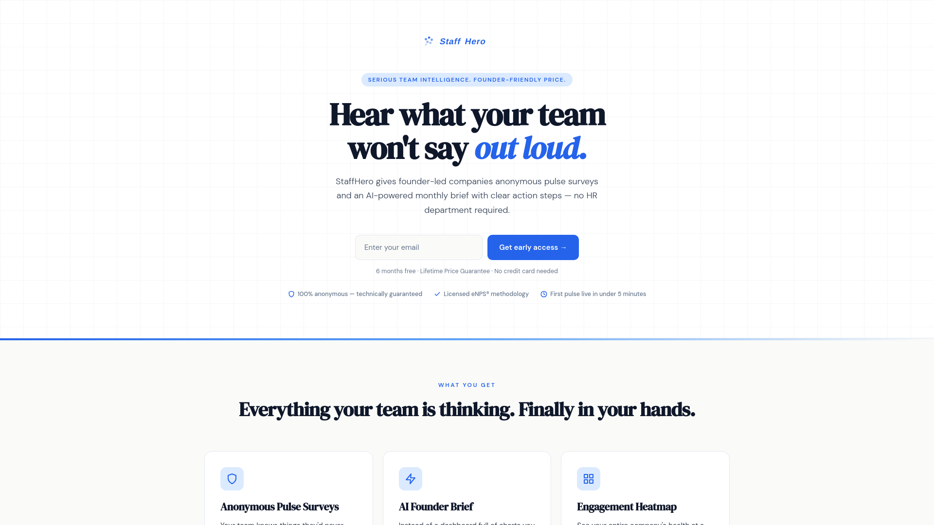 website screenshot of https://joinstaffhero.com