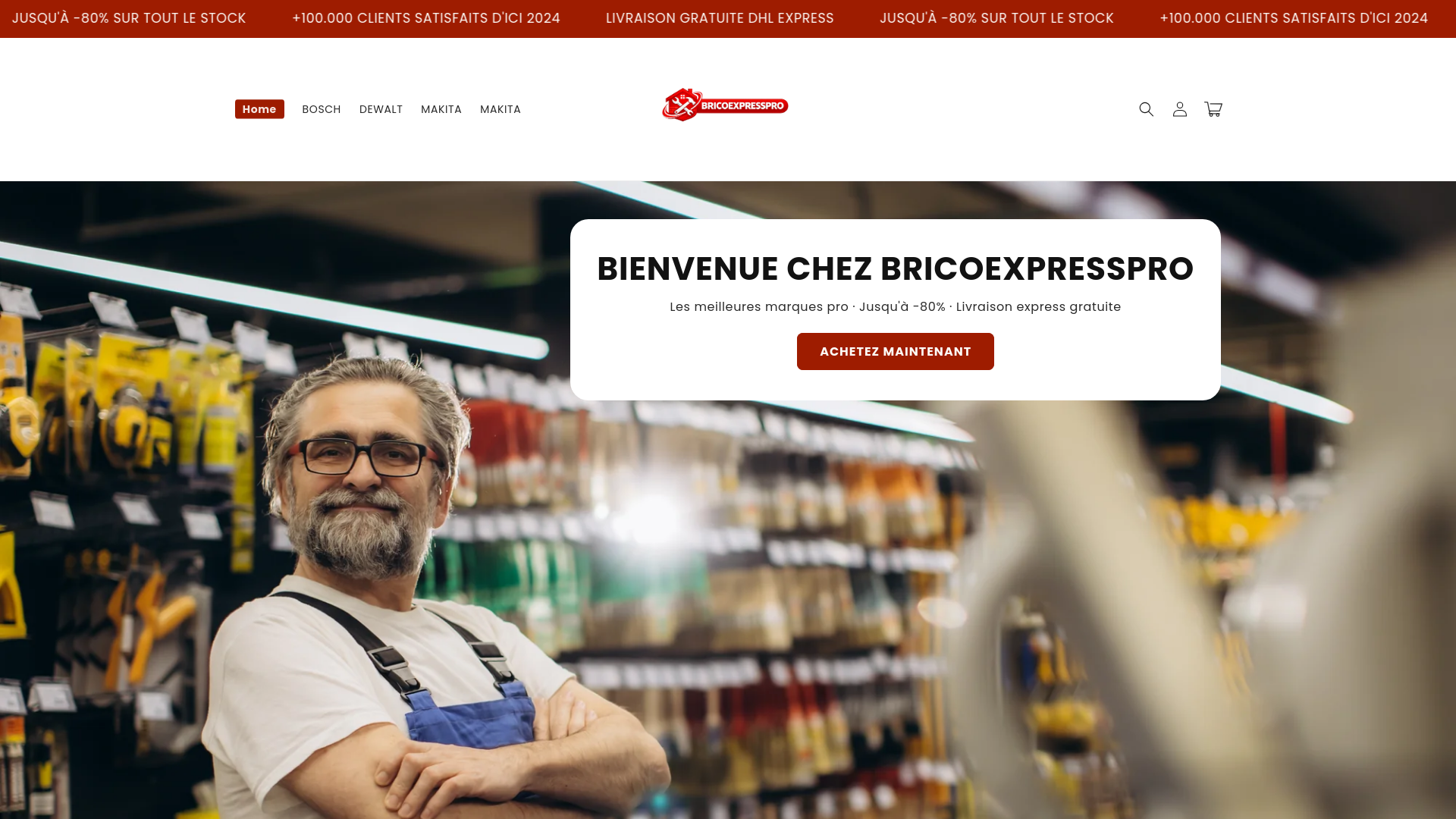 website screenshot of https://bricoexpresspro.com