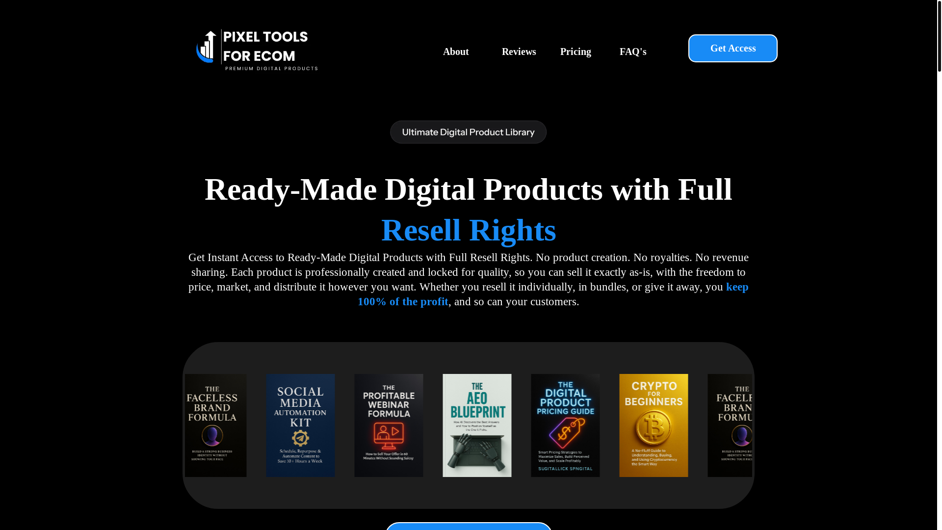 website screenshot of https://pixelvaultforyou.com/