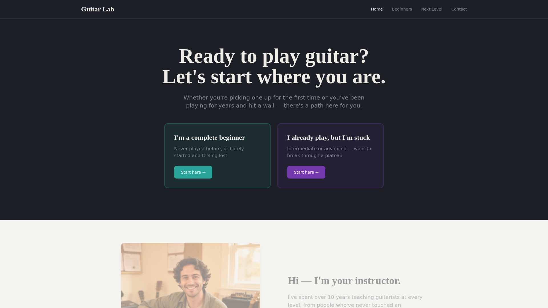 website screenshot of https://guitar-lab.pages.dev/
