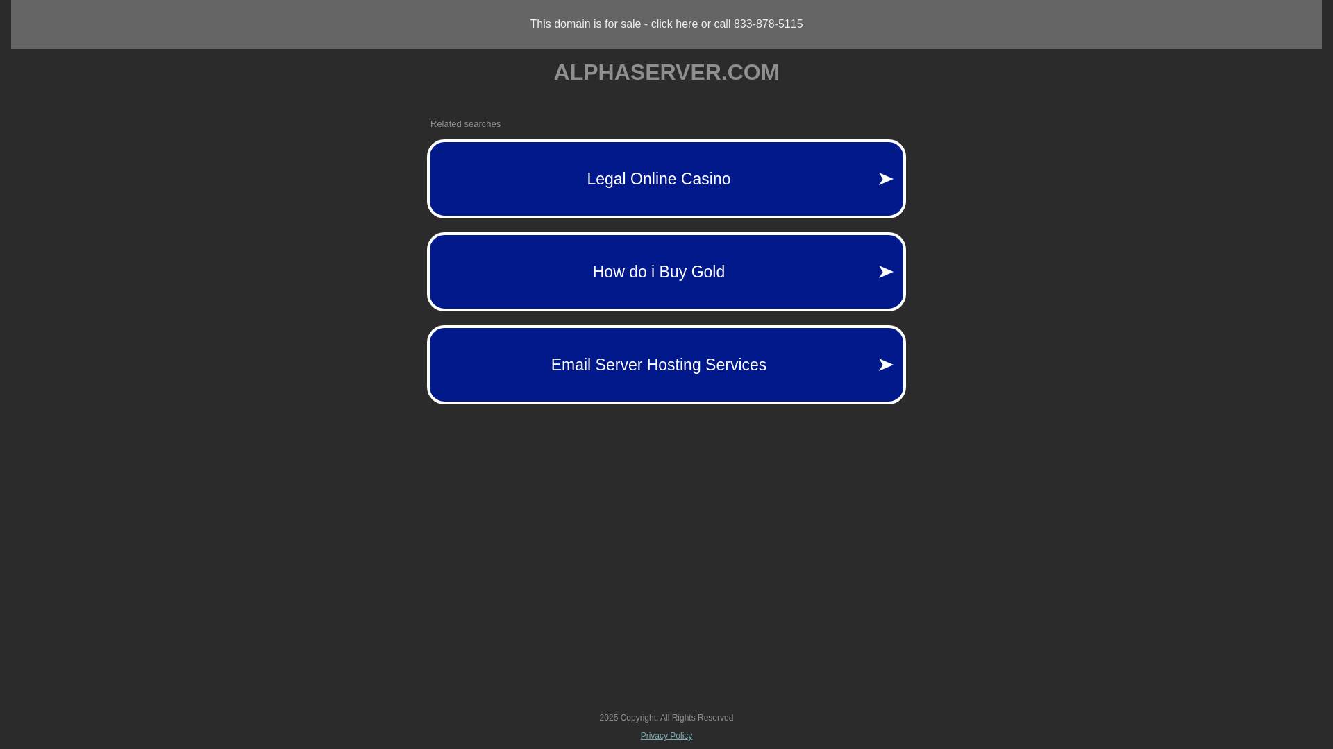 website screenshot of https://alphaserver.com/