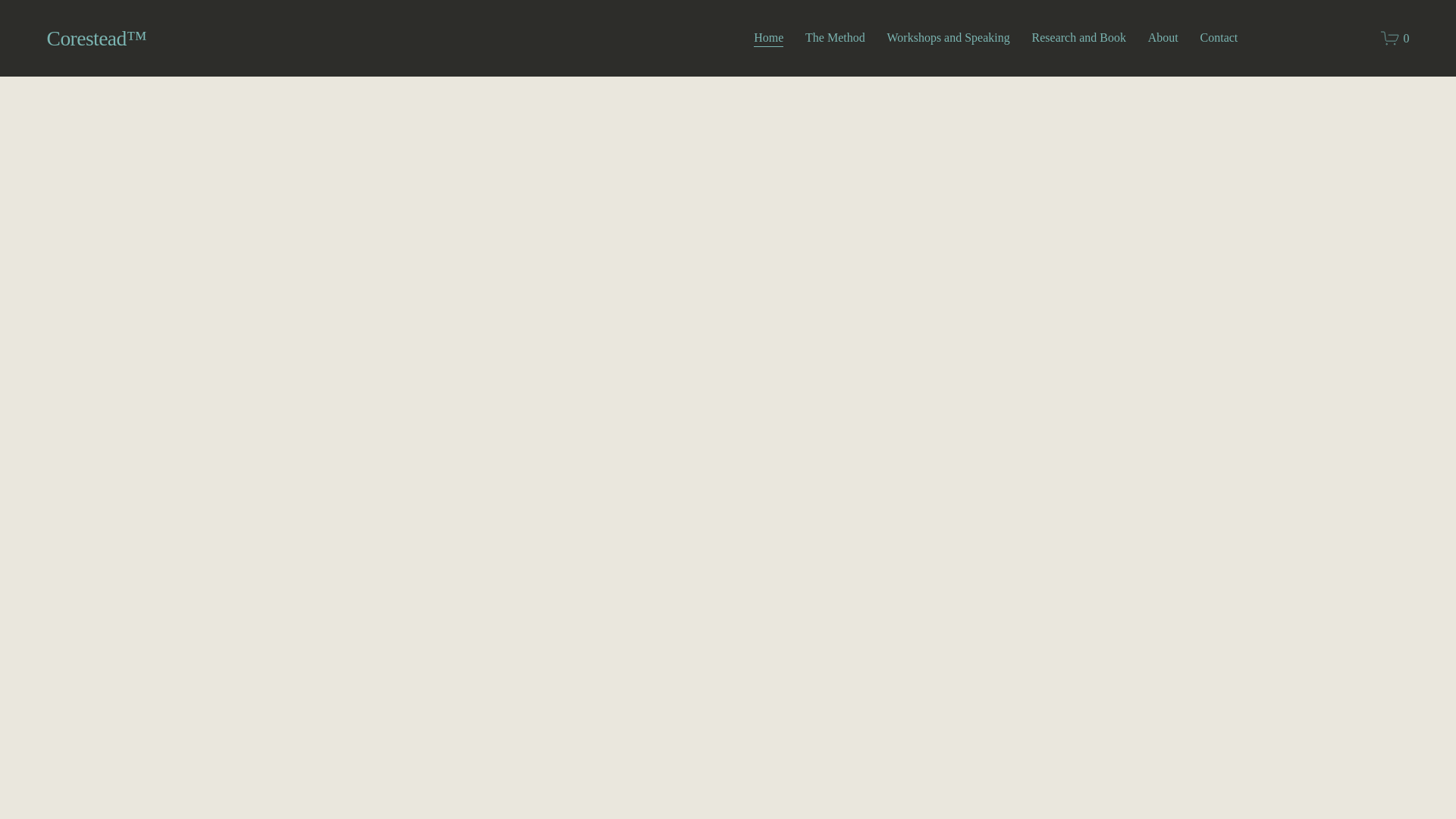 website screenshot of https://coresteadleadership.com/