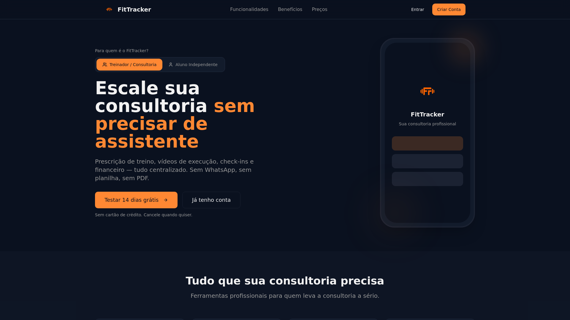 website screenshot of https://fittrackertech.com.br