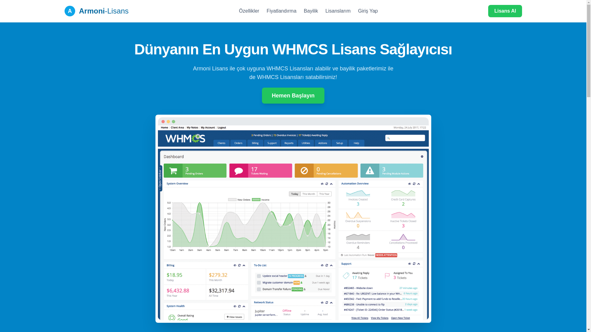 website screenshot of https://armonilisans.com/