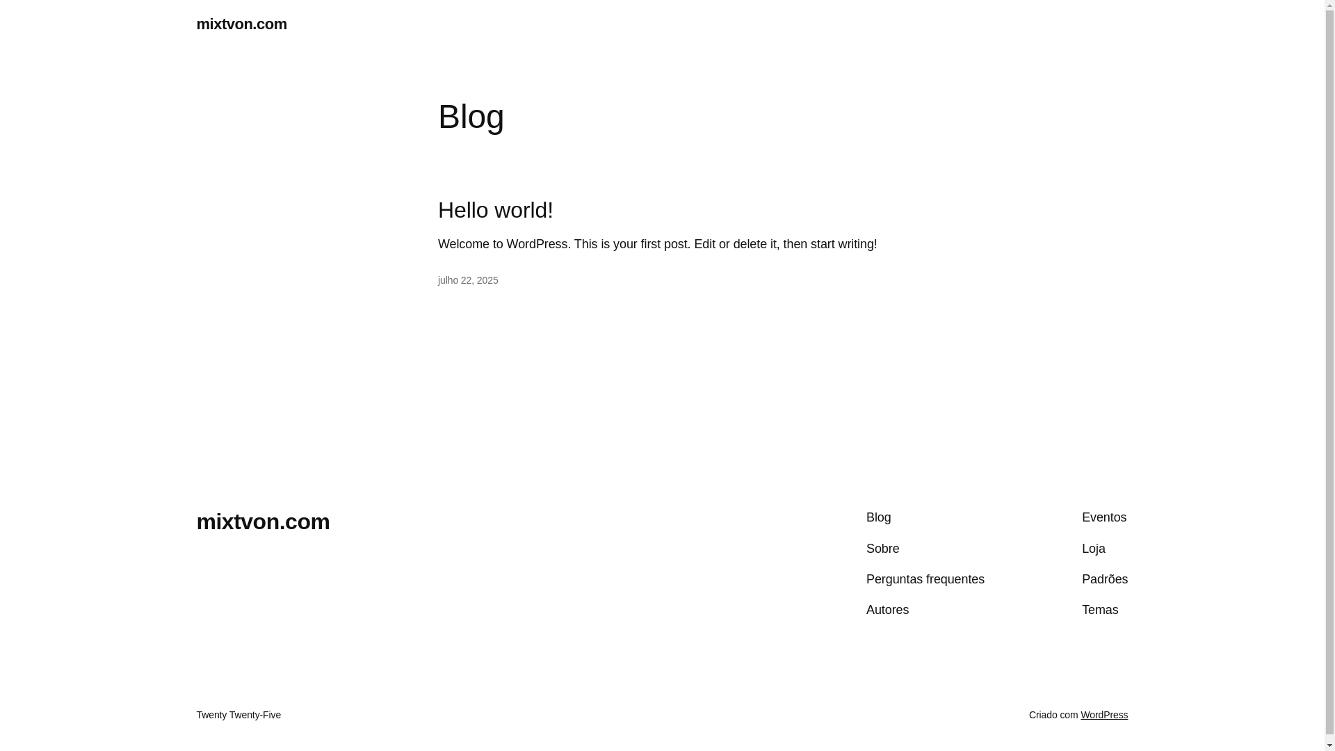 website screenshot of https://mixtvon.com/