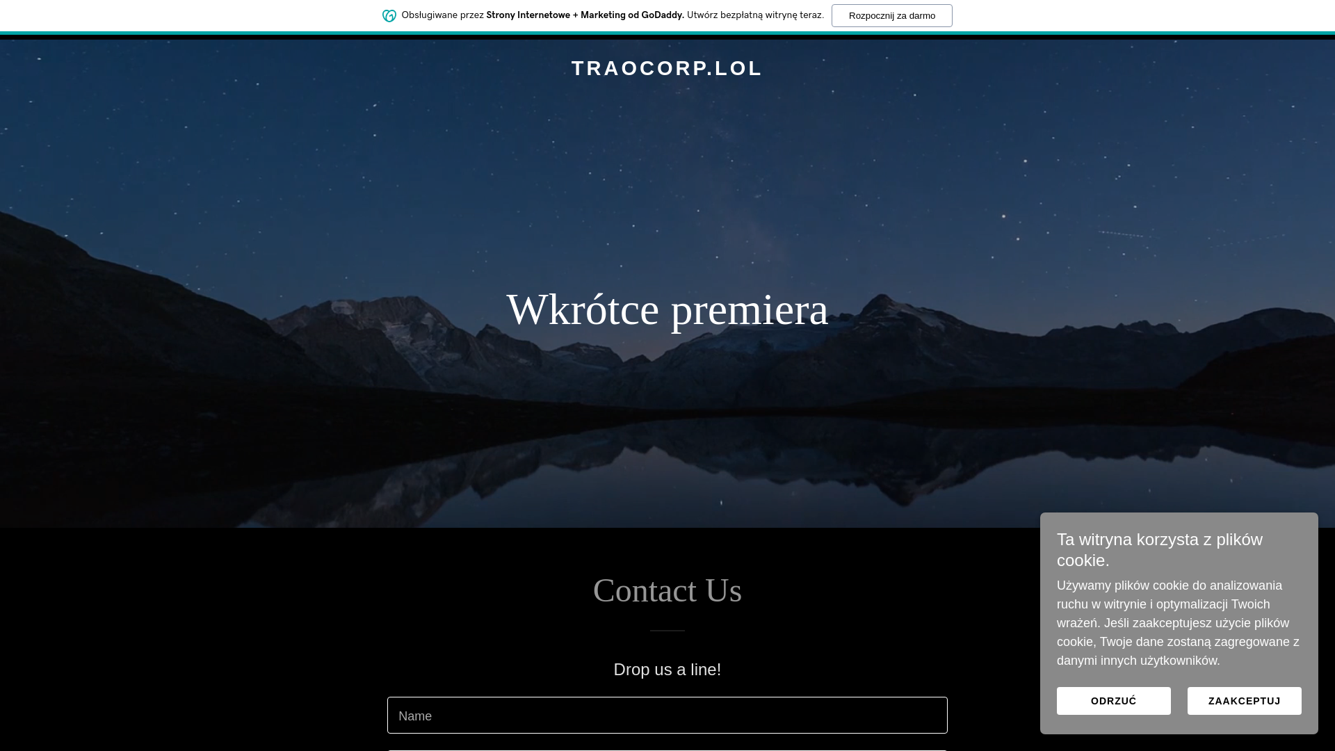 website screenshot of https://traocorp.lol/