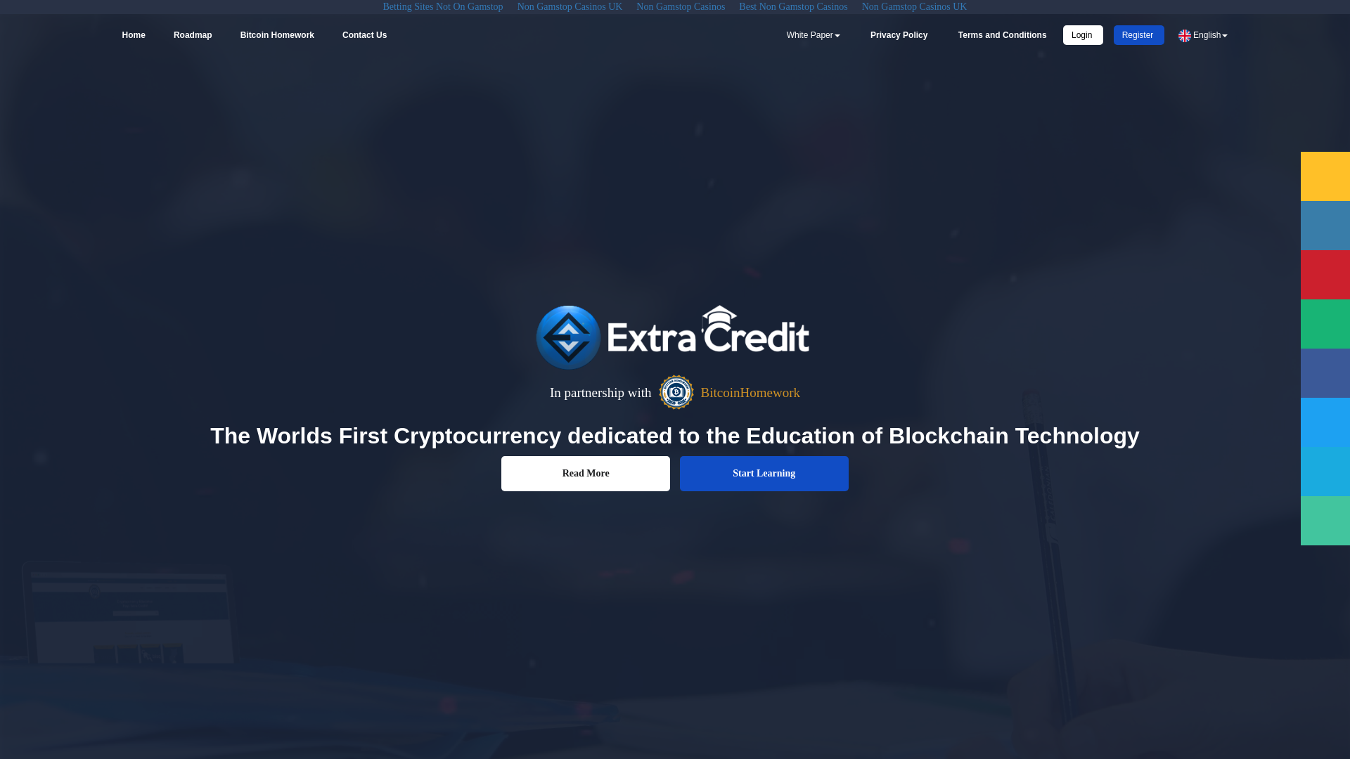 website screenshot of https://extracredit.io/