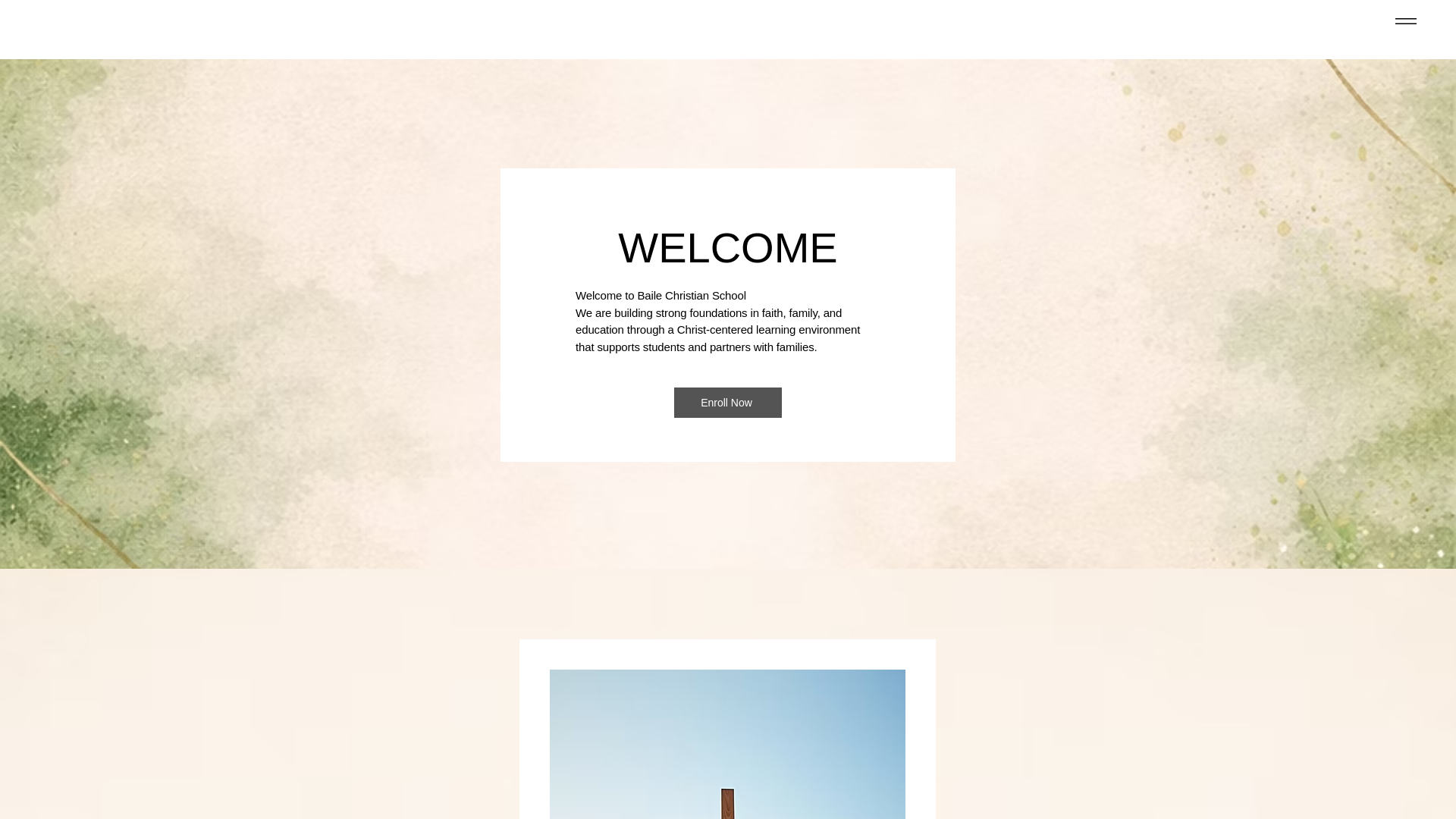 website screenshot of https://bailechristianschool.org