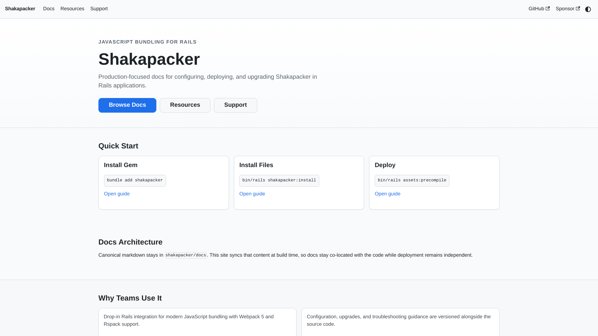 website screenshot of https://shakapacker-com.pages.dev/