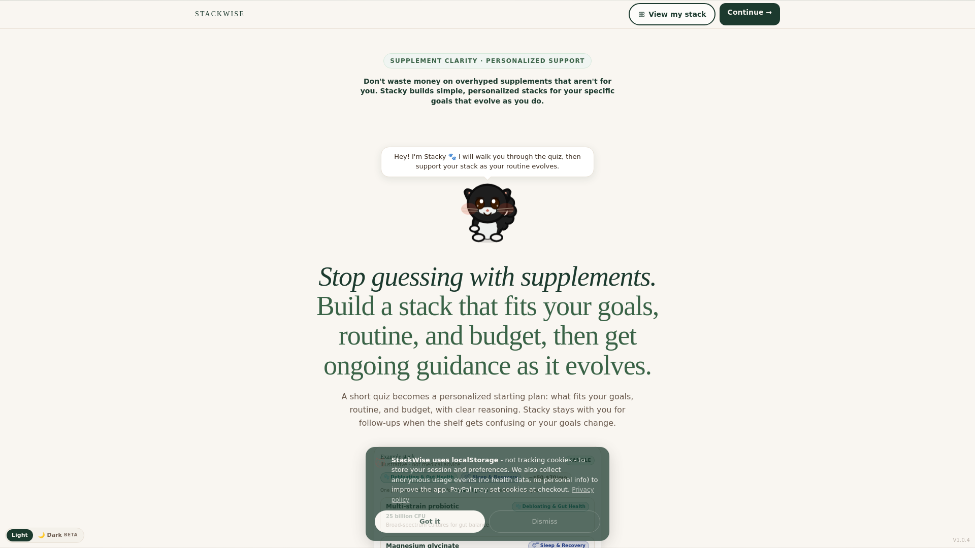 website screenshot of https://stack-wise.org