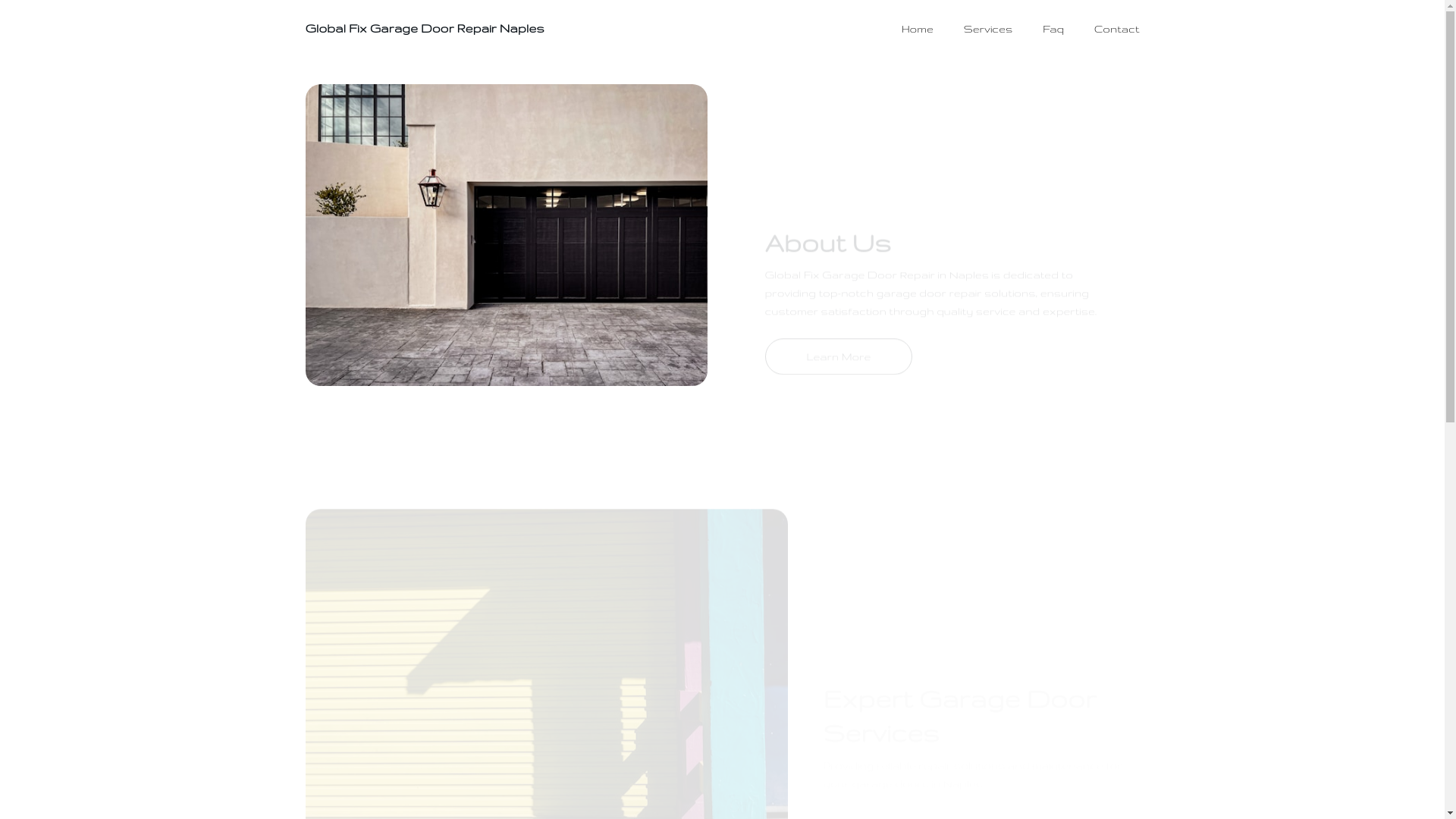 website screenshot of https://globalfixgaragedoorrepairnaples.shop/